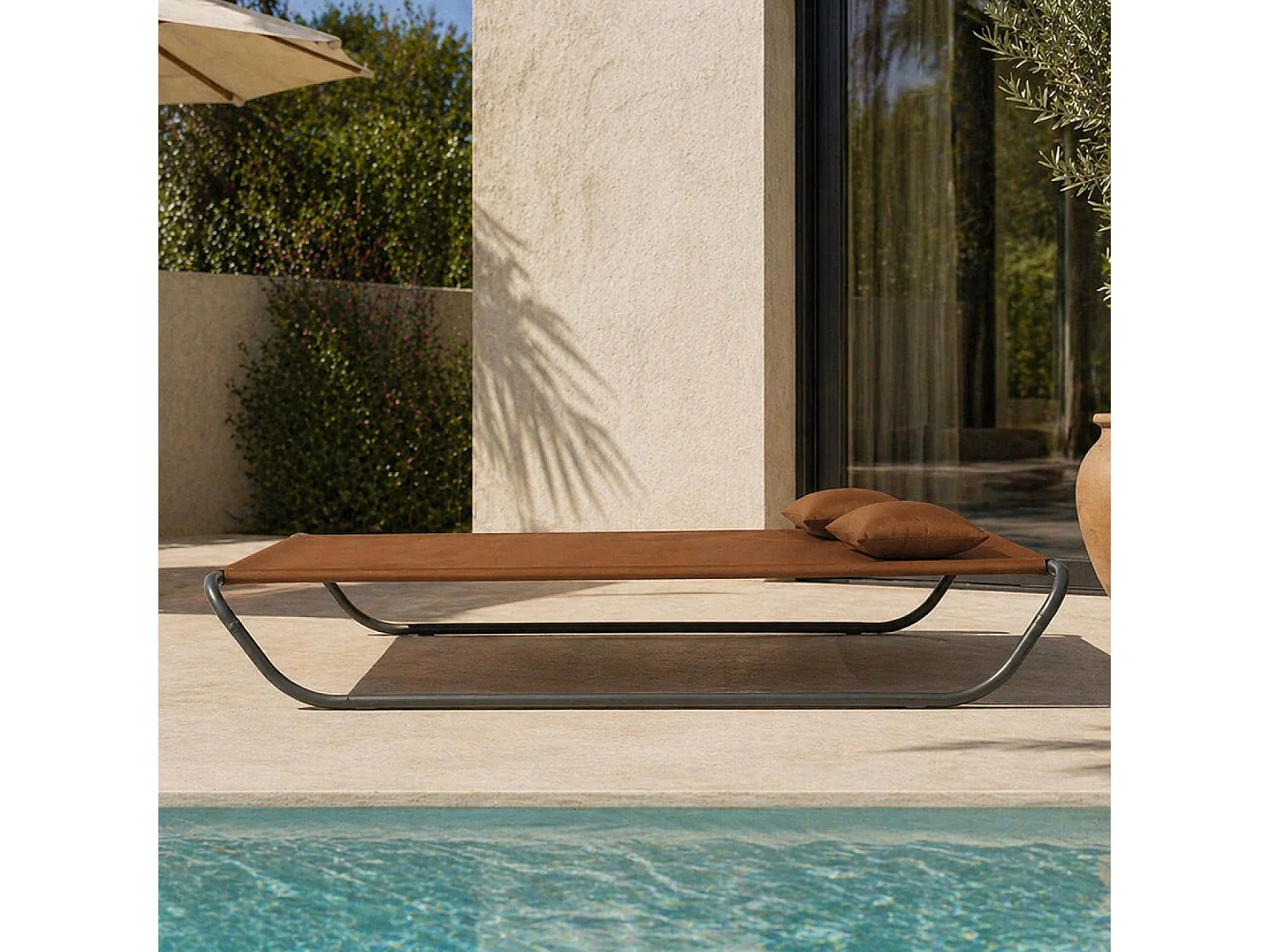 Transat à bascule 2 personnes chocolat COACHELLA
