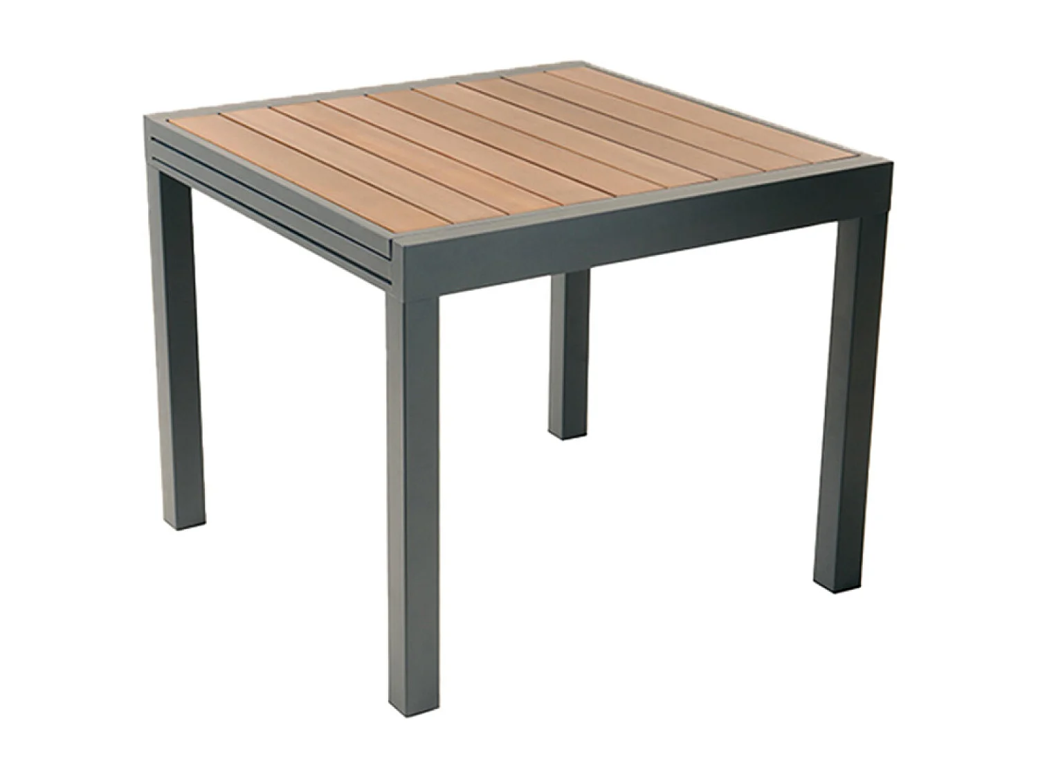Table de jardin extensible 180 cm en aluminium et bois d'eucalyptus NIDO