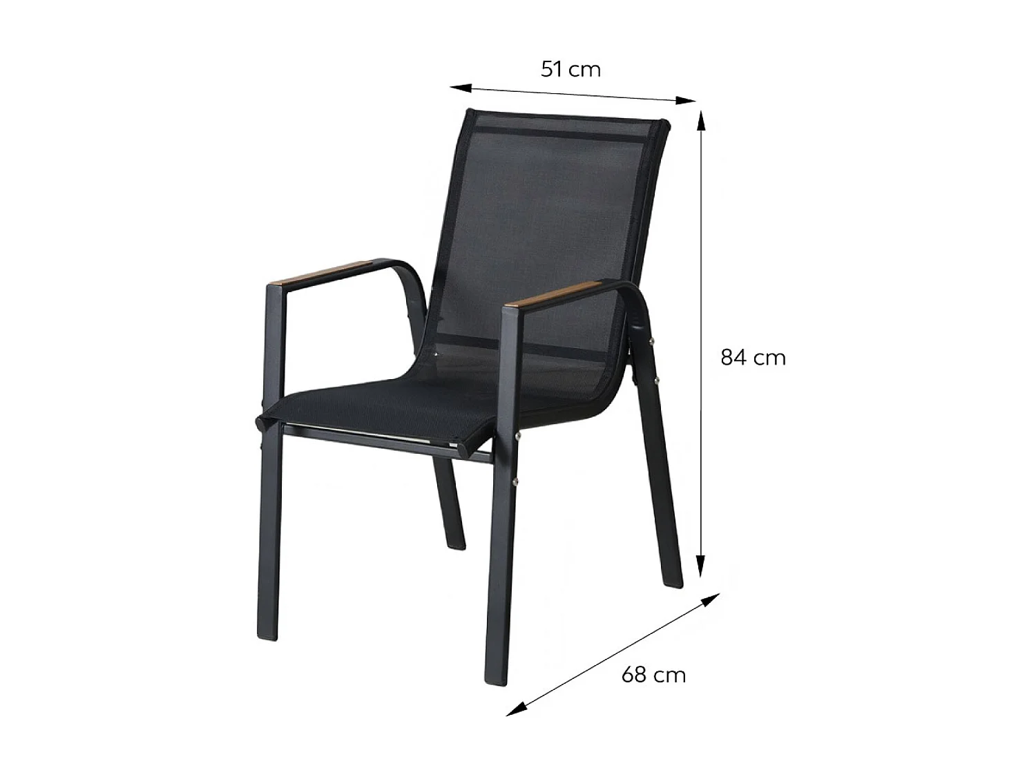 Salon de jardin 8 places avec table 190cm effet bois ESPERANCE