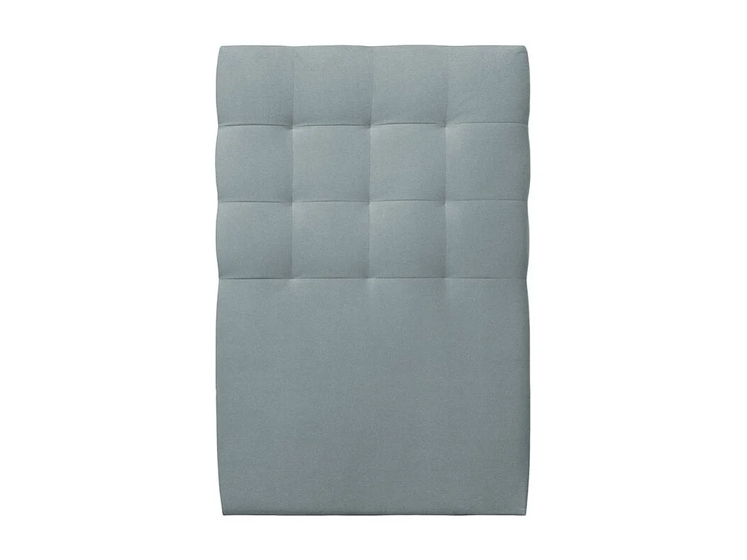 Lit 90x200cm avec tête de lit capitonnée velours et sommier kit Gris bleuté - Hauteur totale : 29cm