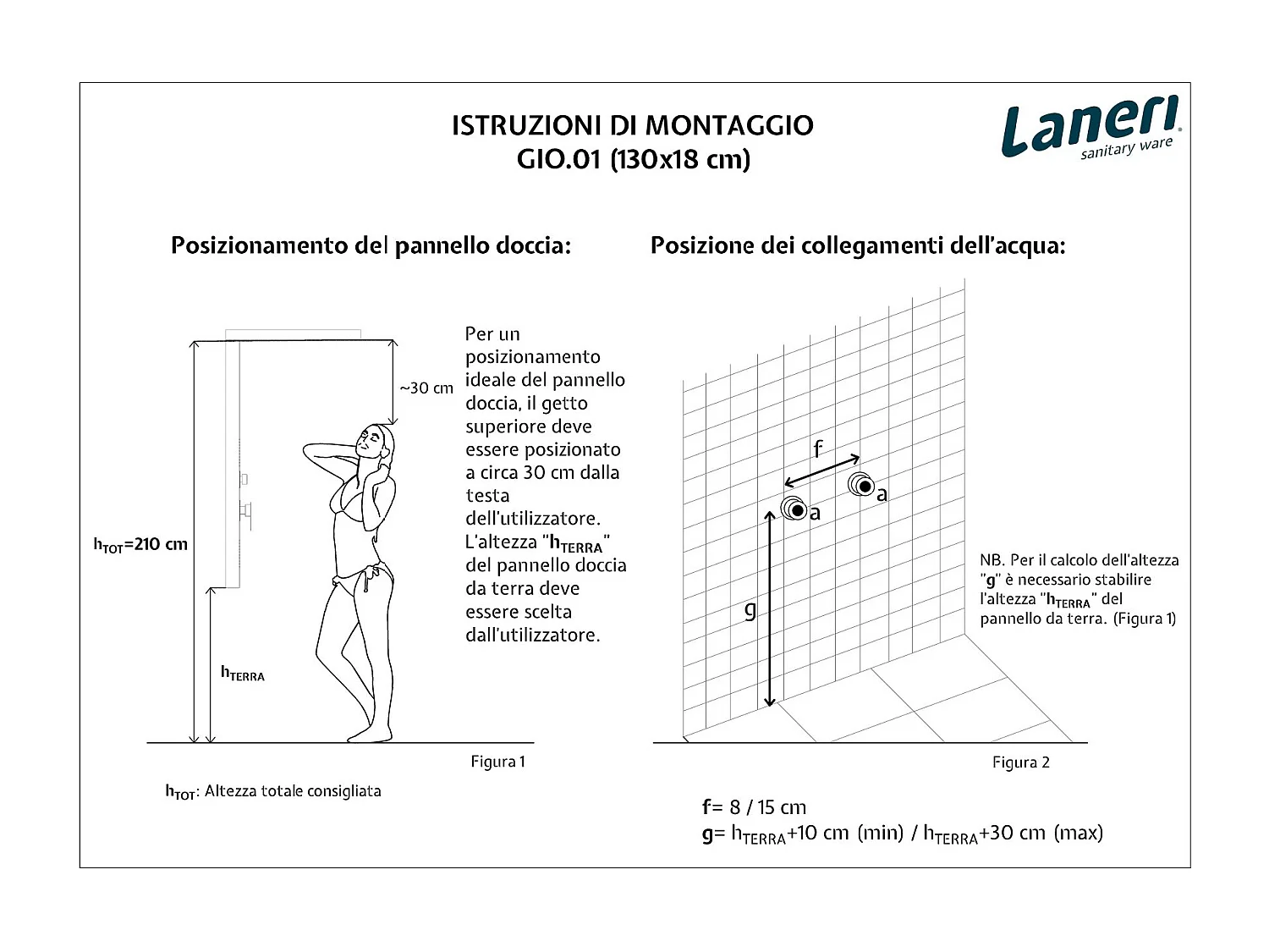 Colonna Doccia Idromassaggio A Tre Vie In Acciaio Lucido