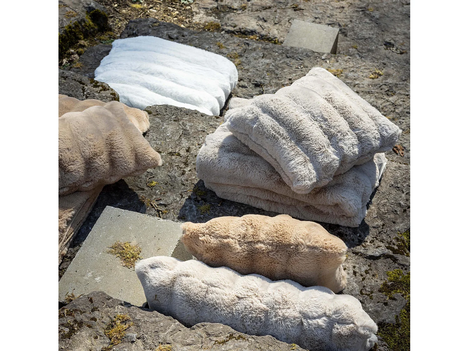 Coussin Astrid naturel 40 x 65 cm Vivaraise