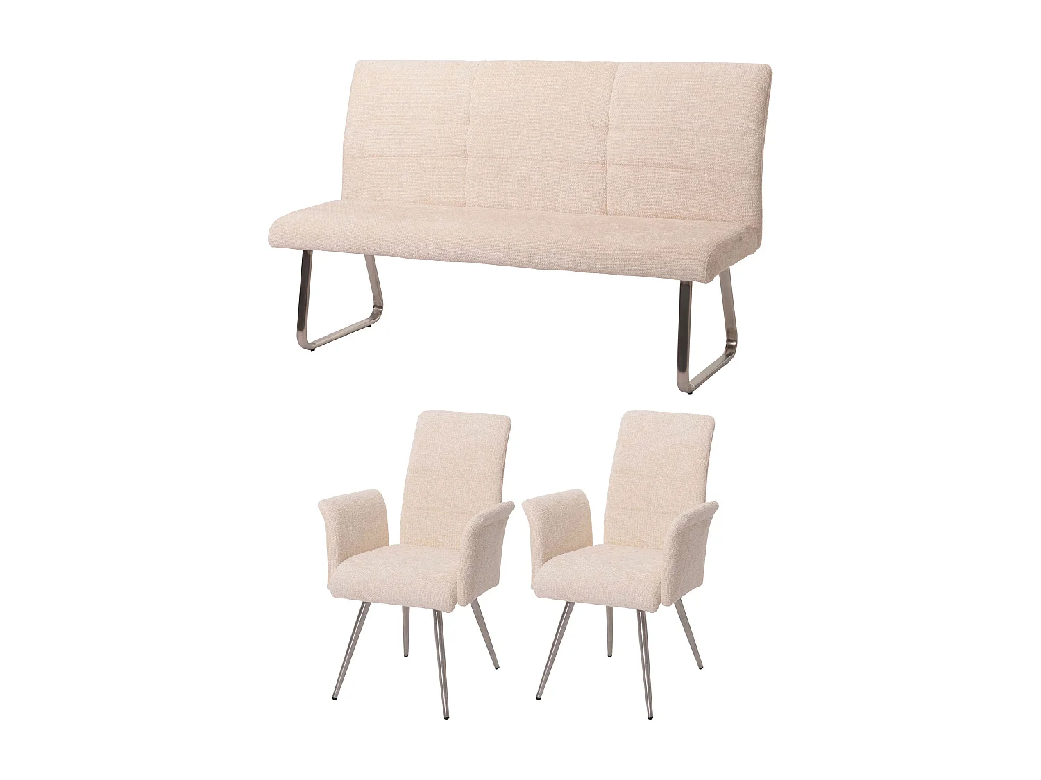 Eetkamer set MCW-G55 (3-delig),  crème