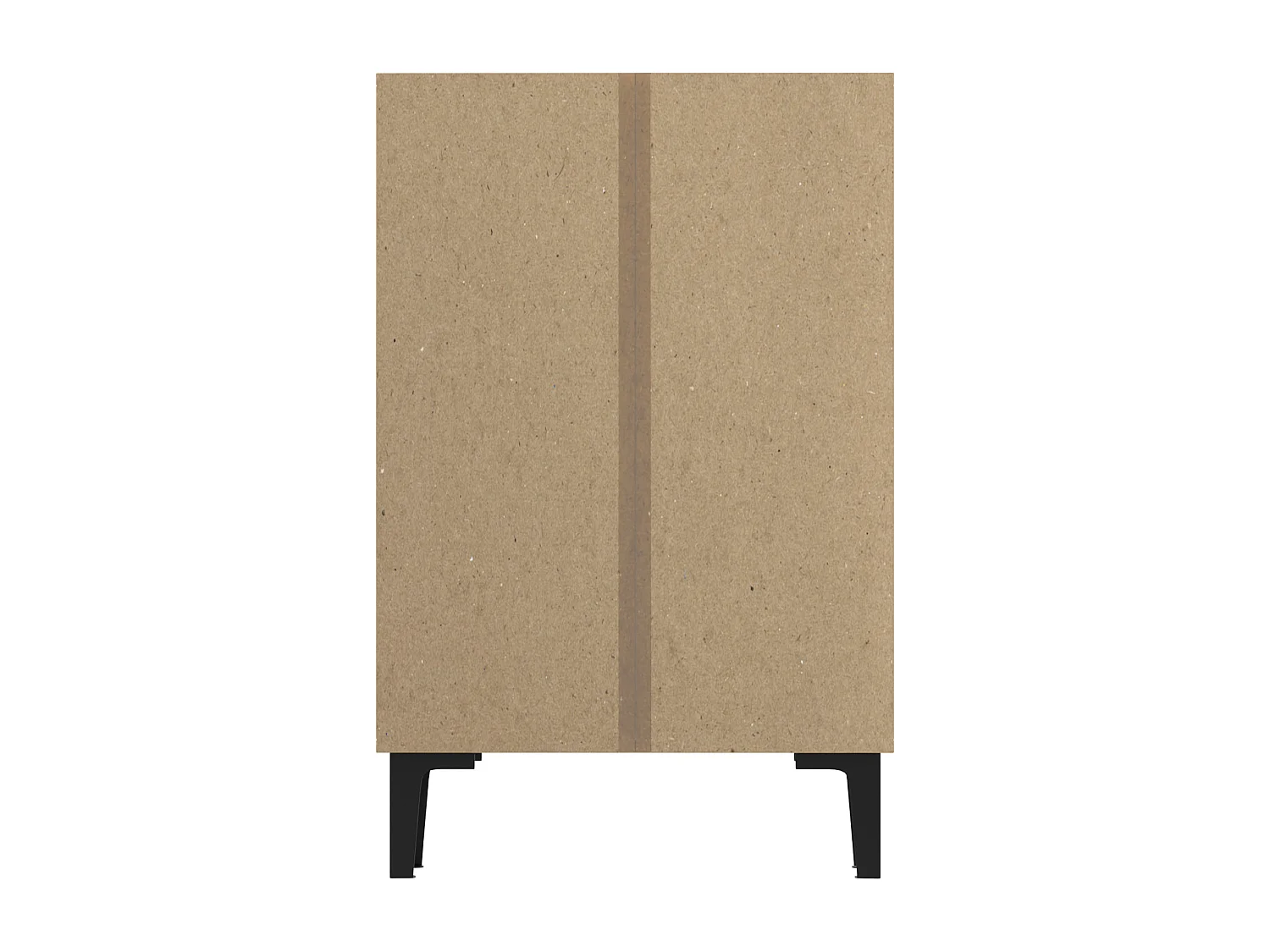 Modern shoe cabinet - 60 x 31.5 x 95 cm - with 2 doors and multi-level shelves - particleboard - natural