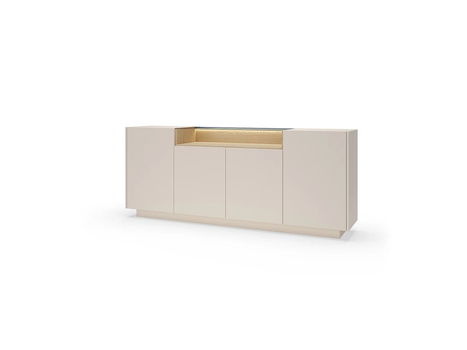 Komoda, beż + dąb cremona, 203 x 83 x 39,5 cm