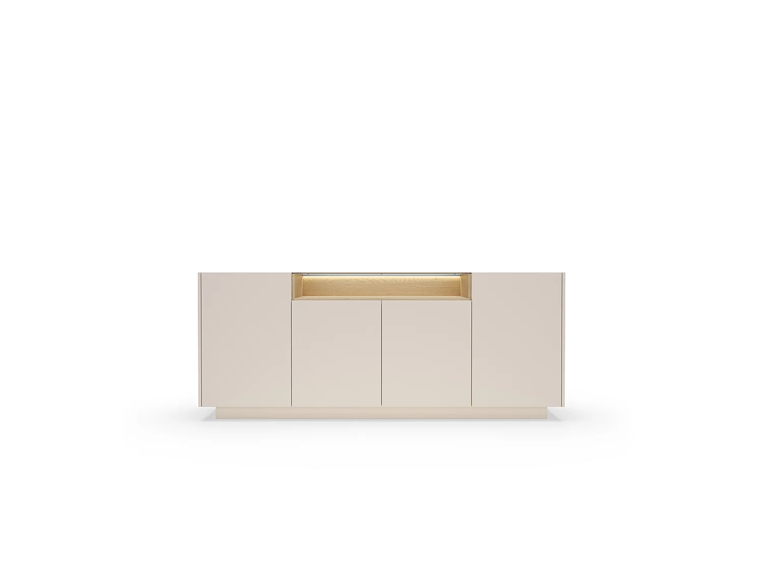 Komoda, beż + dąb cremona, 203 x 83 x 39,5 cm