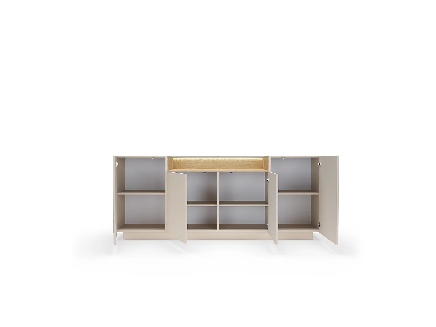 Komoda, beż + dąb cremona, 203 x 83 x 39,5 cm