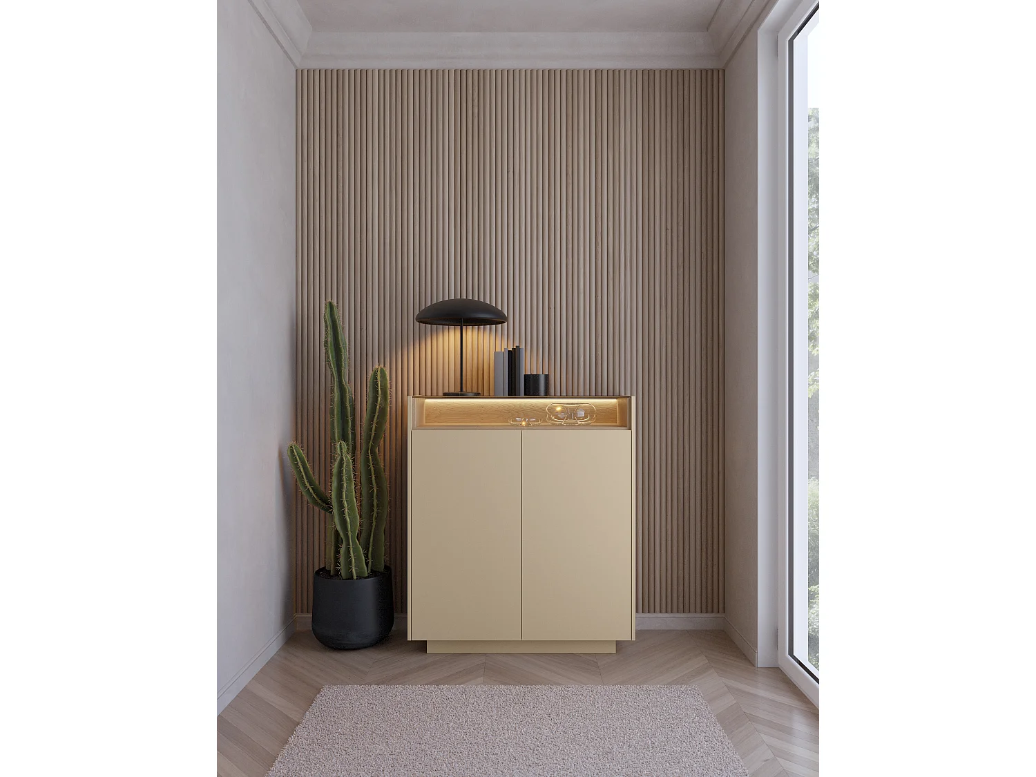 Kommode, Kakao + Cremona-Eiche, 103,2 x 119,2 x 39,5 cm