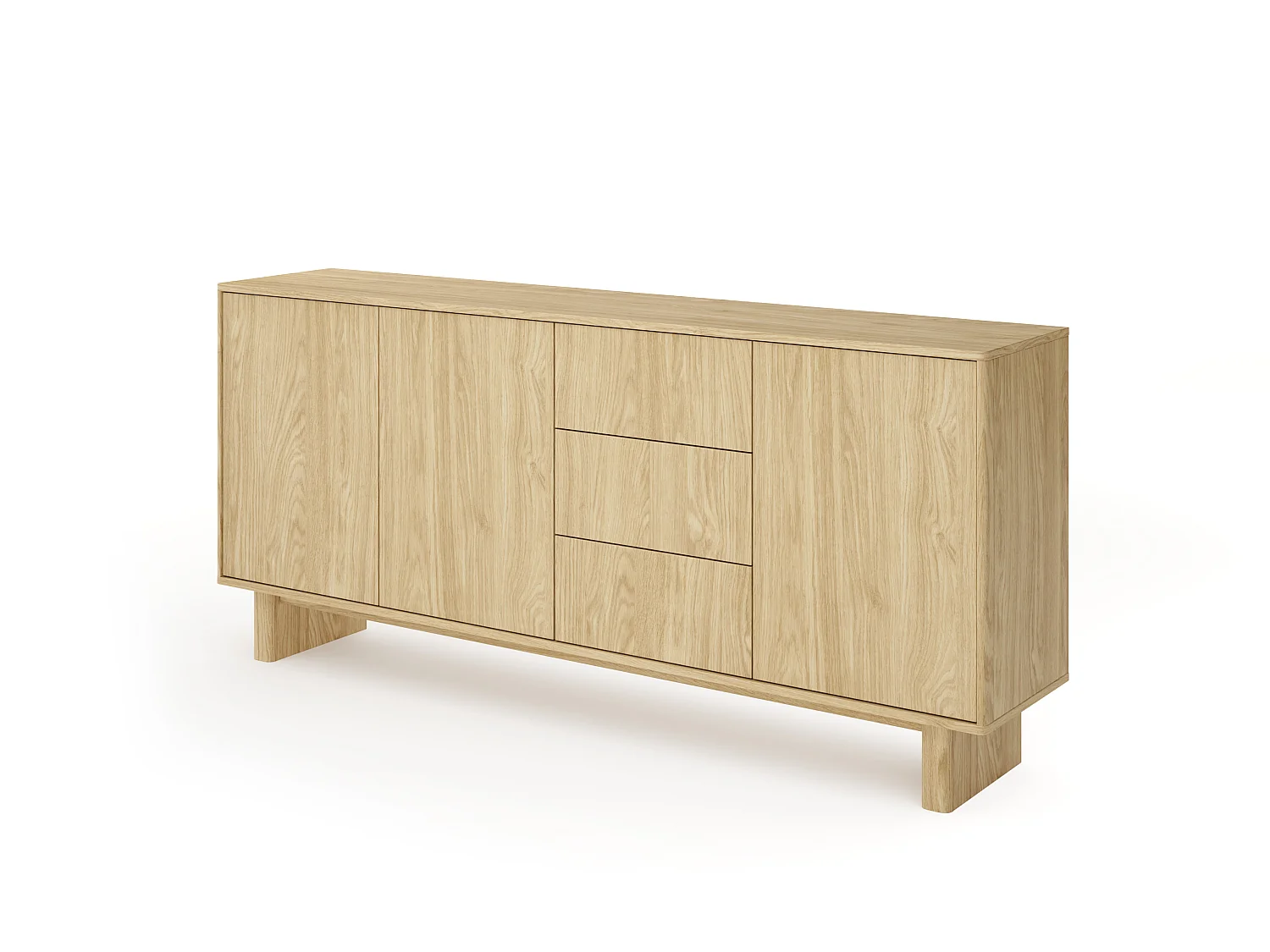 Kommode, olieret eg, 183,3 x 82,6 x 38,1 cm