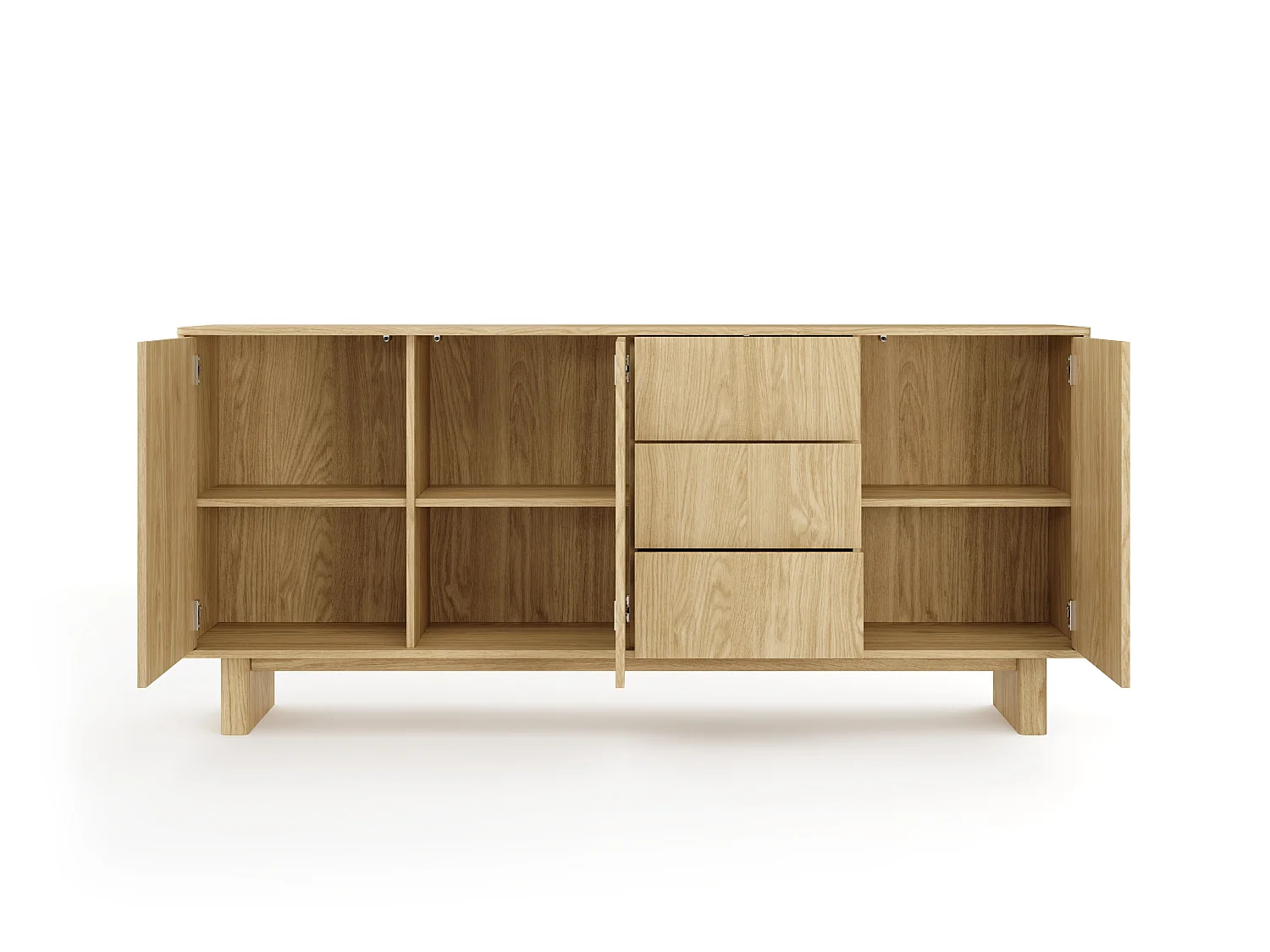 Kommode, olieret eg, 183,3 x 82,6 x 38,1 cm