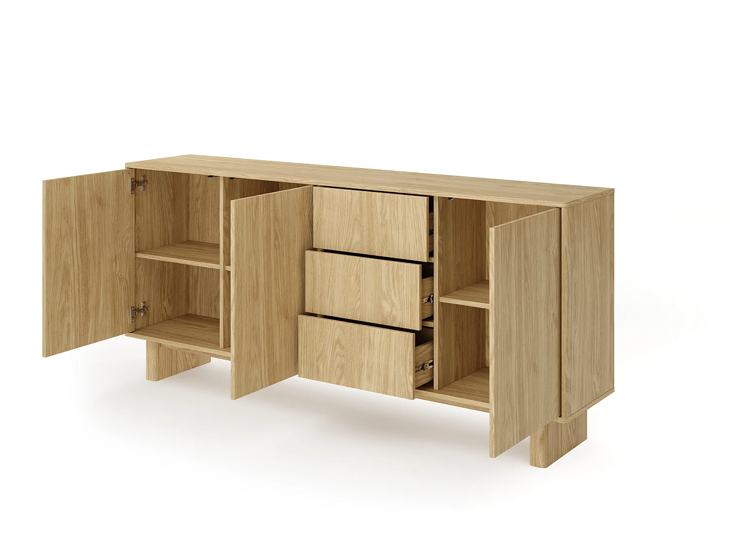 Kommode, olieret eg, 183,3 x 82,6 x 38,1 cm