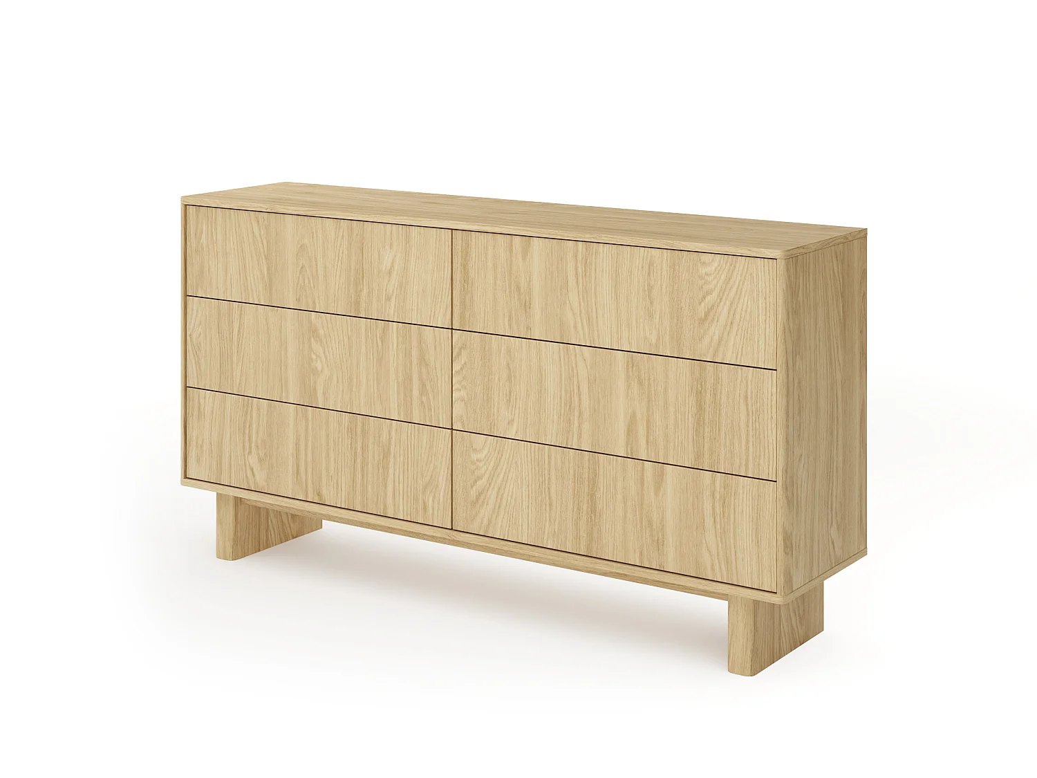 Kommode, olieret eg, 153,5 x 82,6 x 38,1 cm