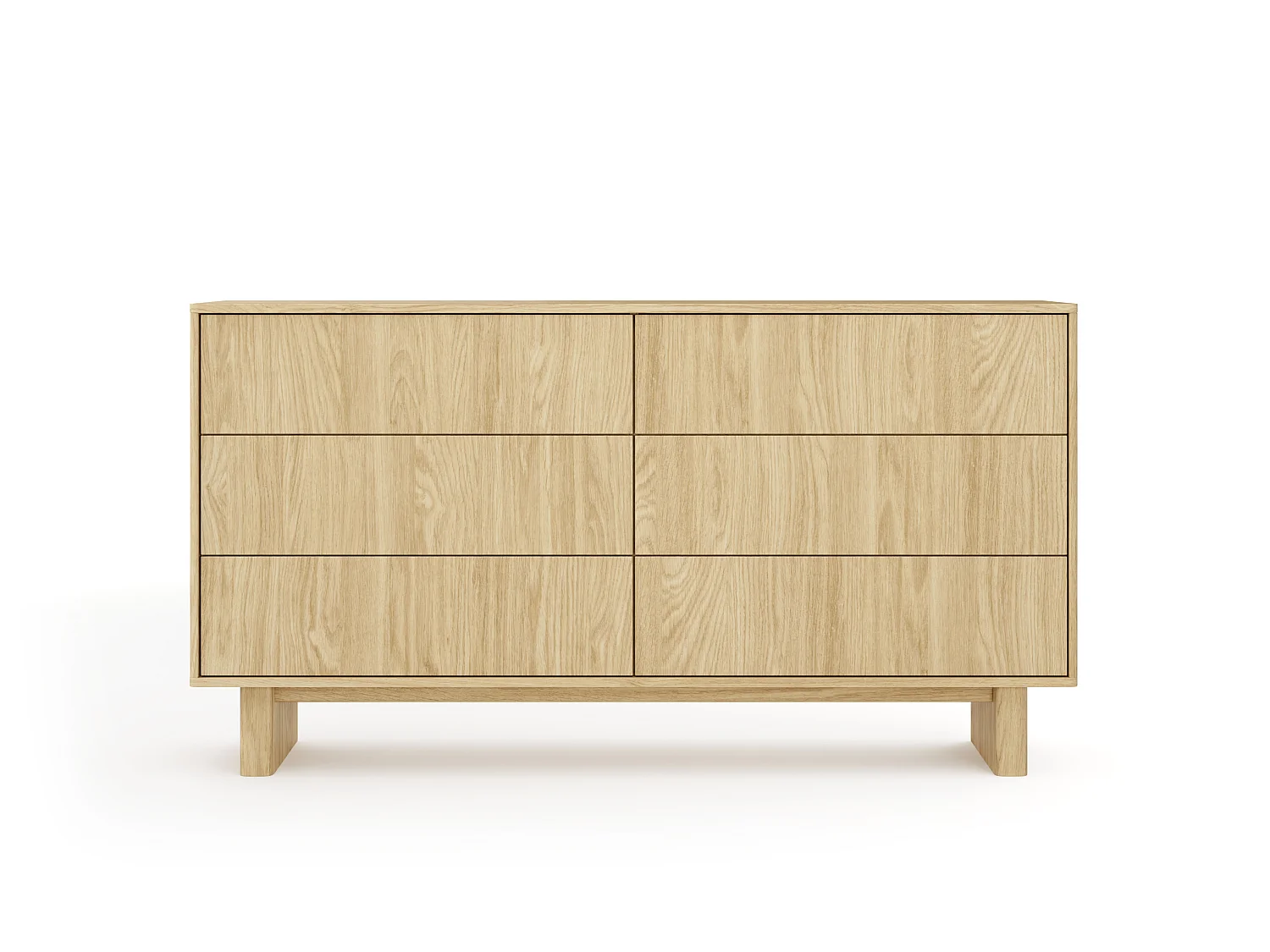 Kommode, olieret eg, 153,5 x 82,6 x 38,1 cm
