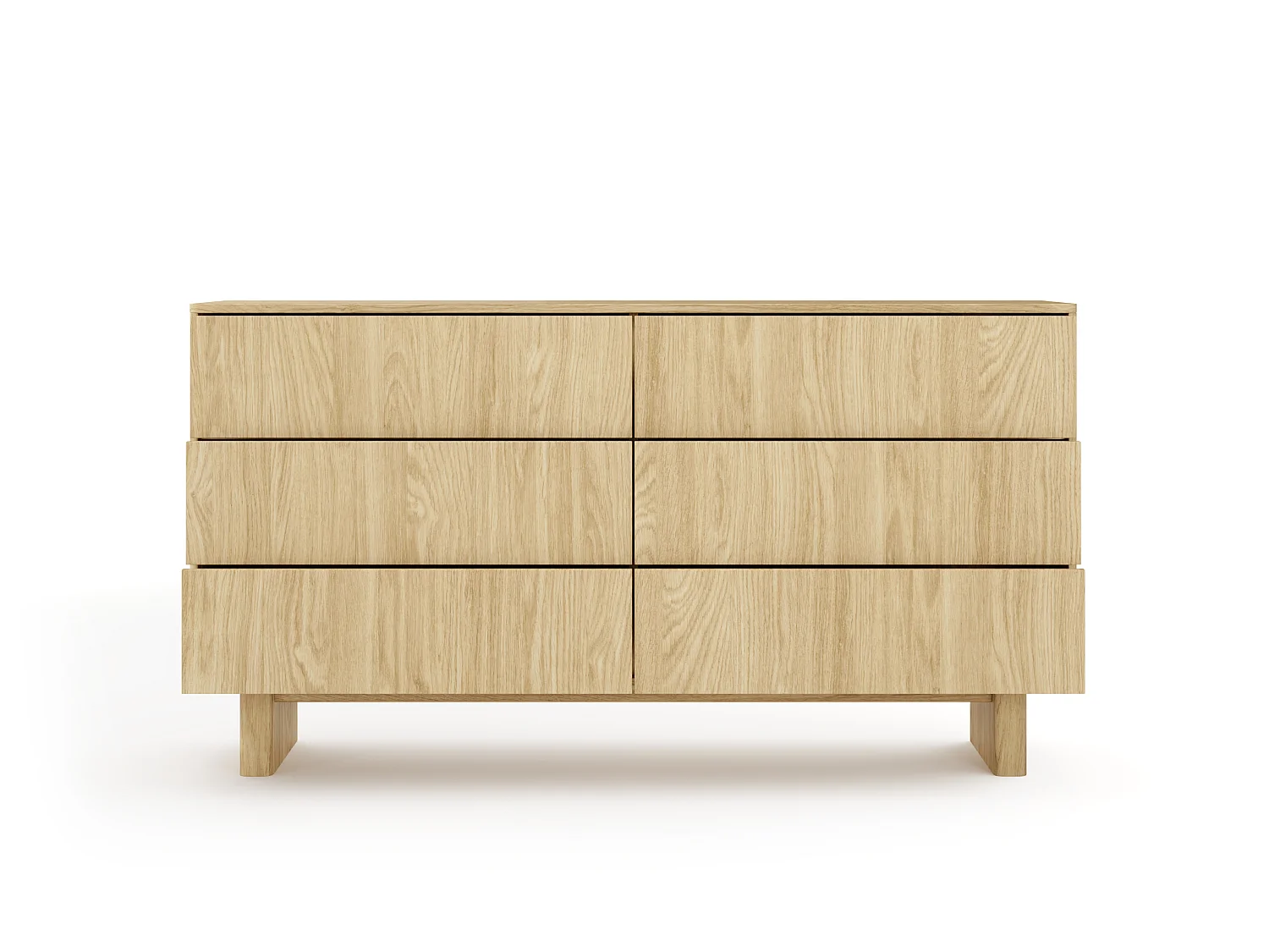 Kommode, olieret eg, 153,5 x 82,6 x 38,1 cm