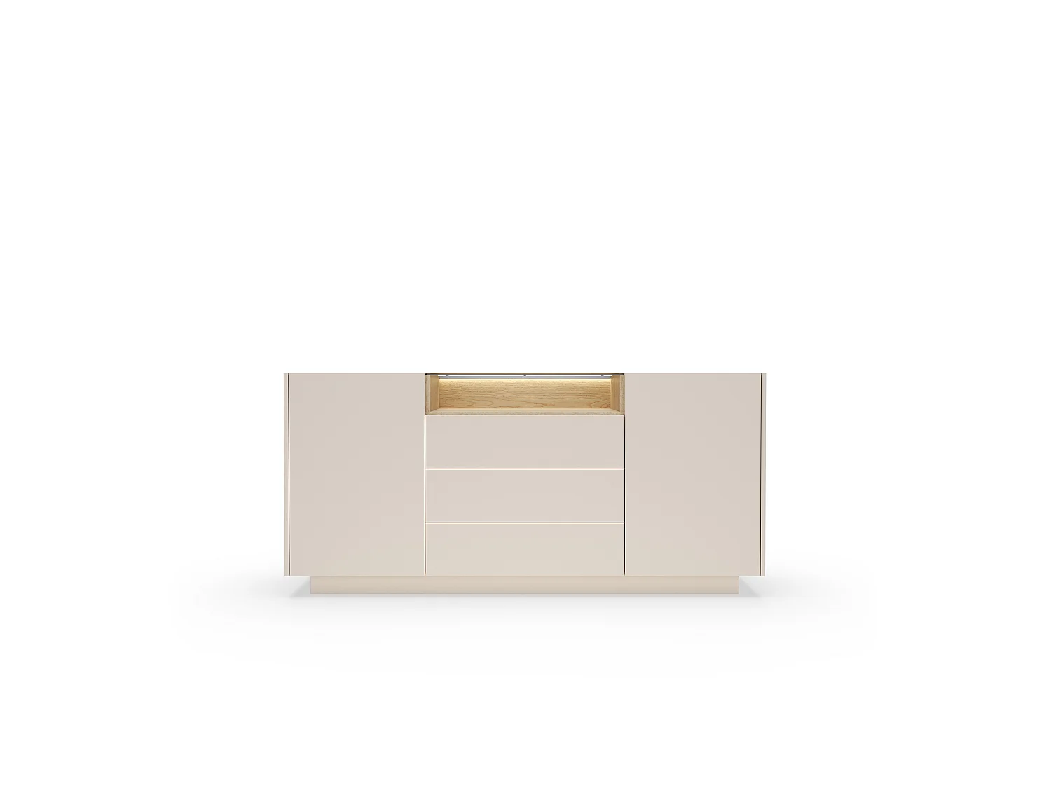 Komoda, beż + dąb cremona, 176,4 x 83 x 39,5 cm