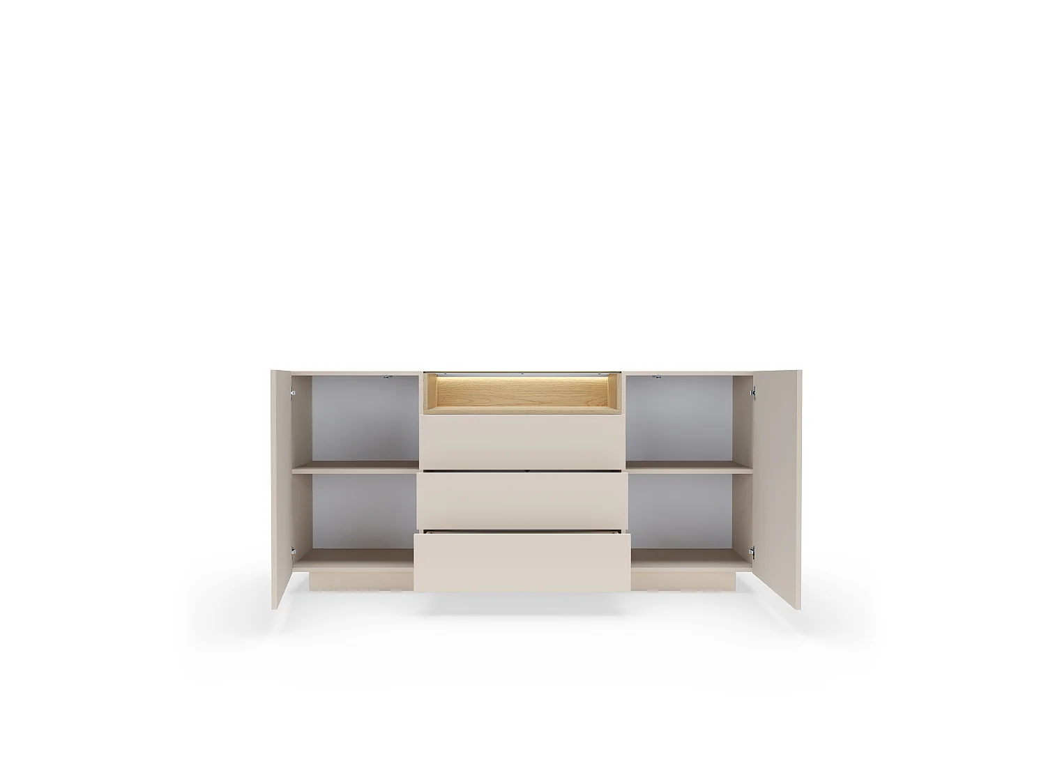 Komoda, beż + dąb cremona, 176,4 x 83 x 39,5 cm