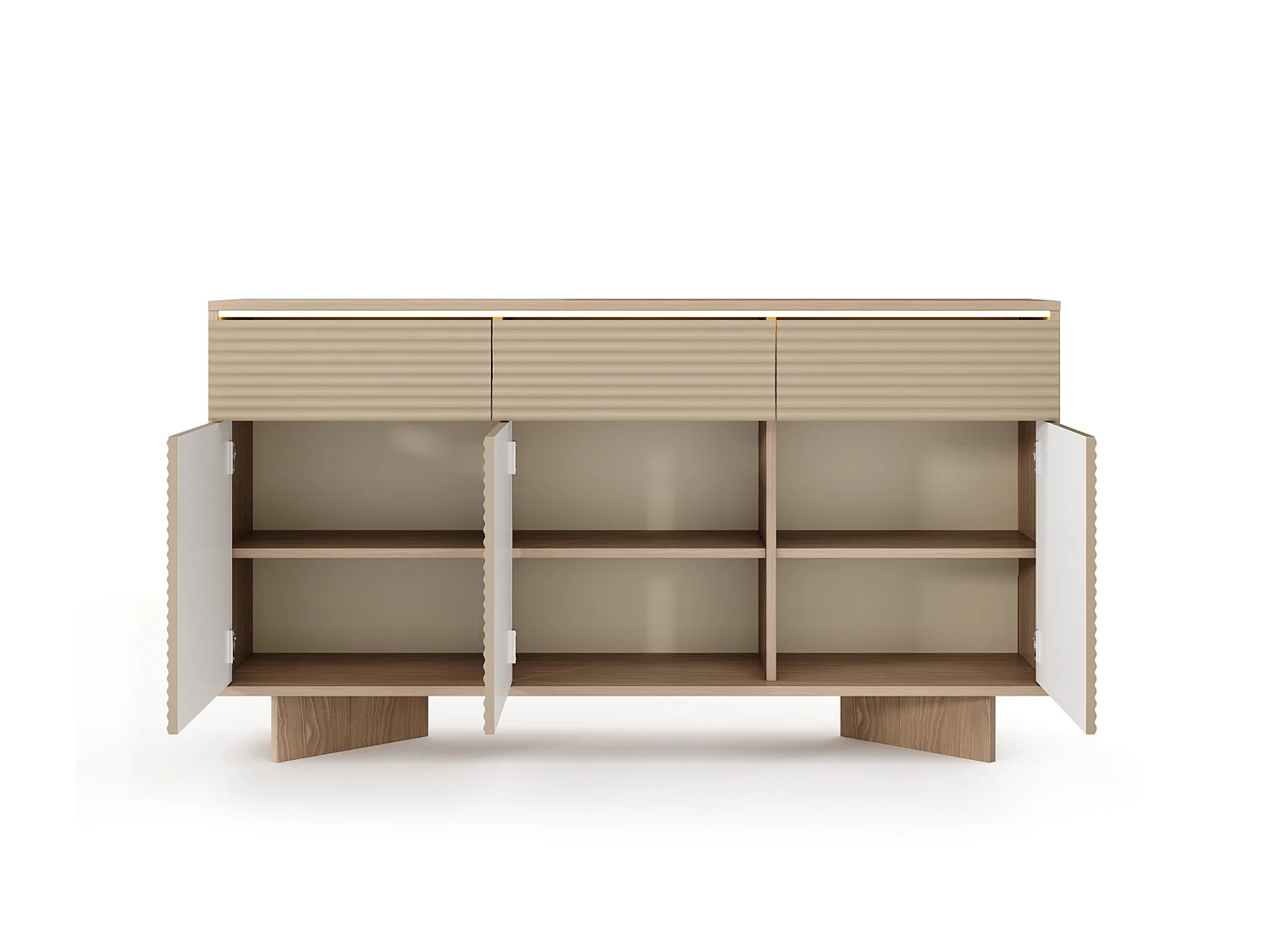 Kommode, naturlig bolivar, 153,9 x 84,4 x 40 cm