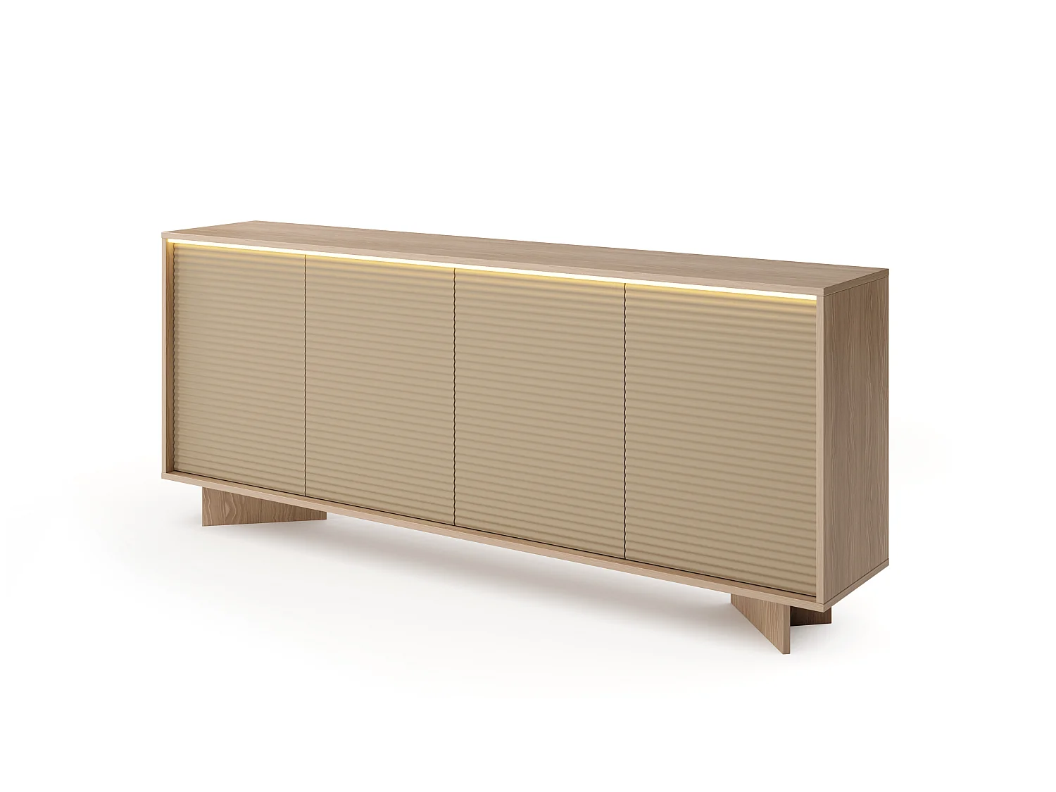 Cômoda, cor bolívar natural, 203,9 x 84,4 x 40 cm