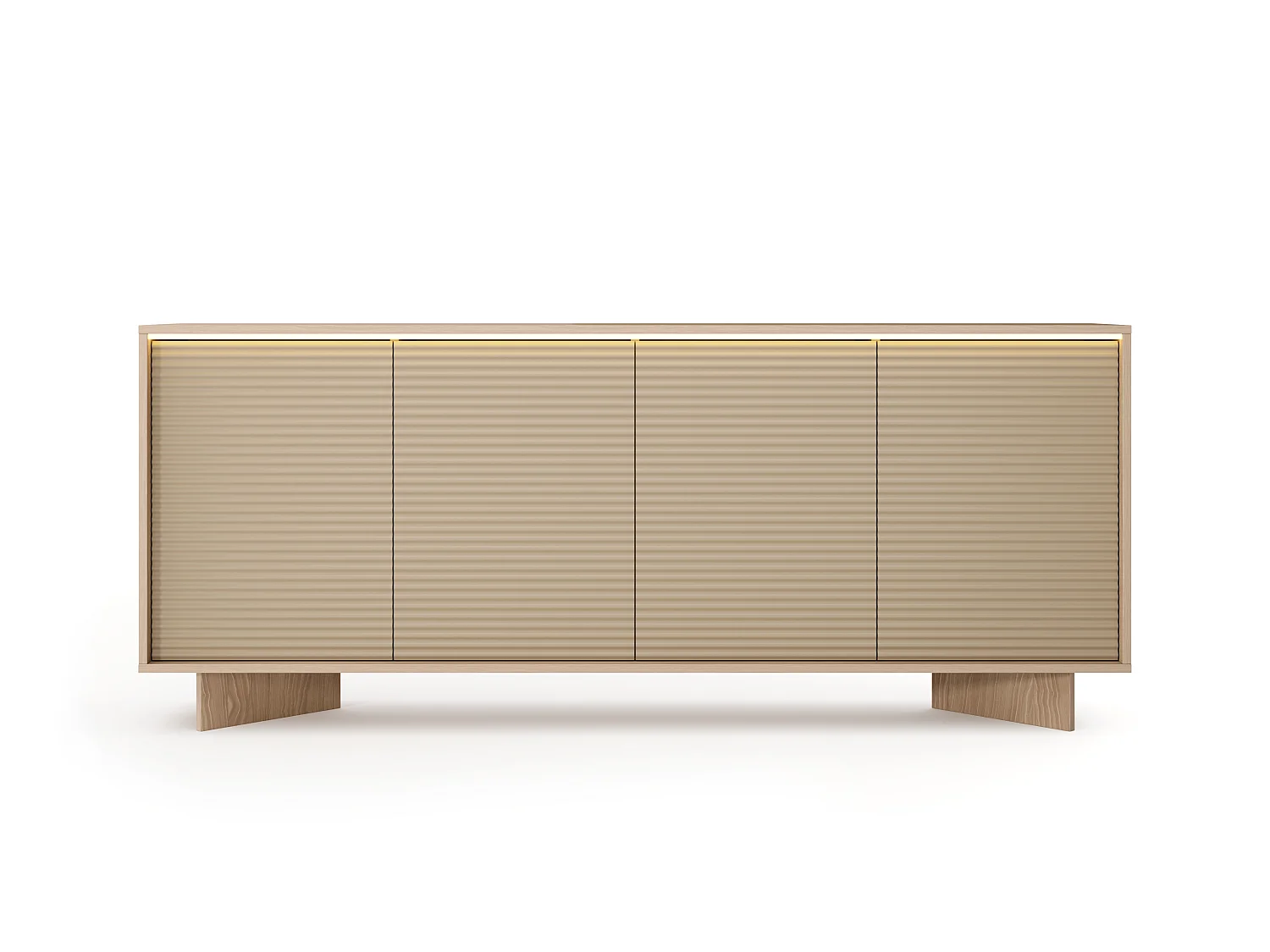 Cômoda, cor bolívar natural, 203,9 x 84,4 x 40 cm