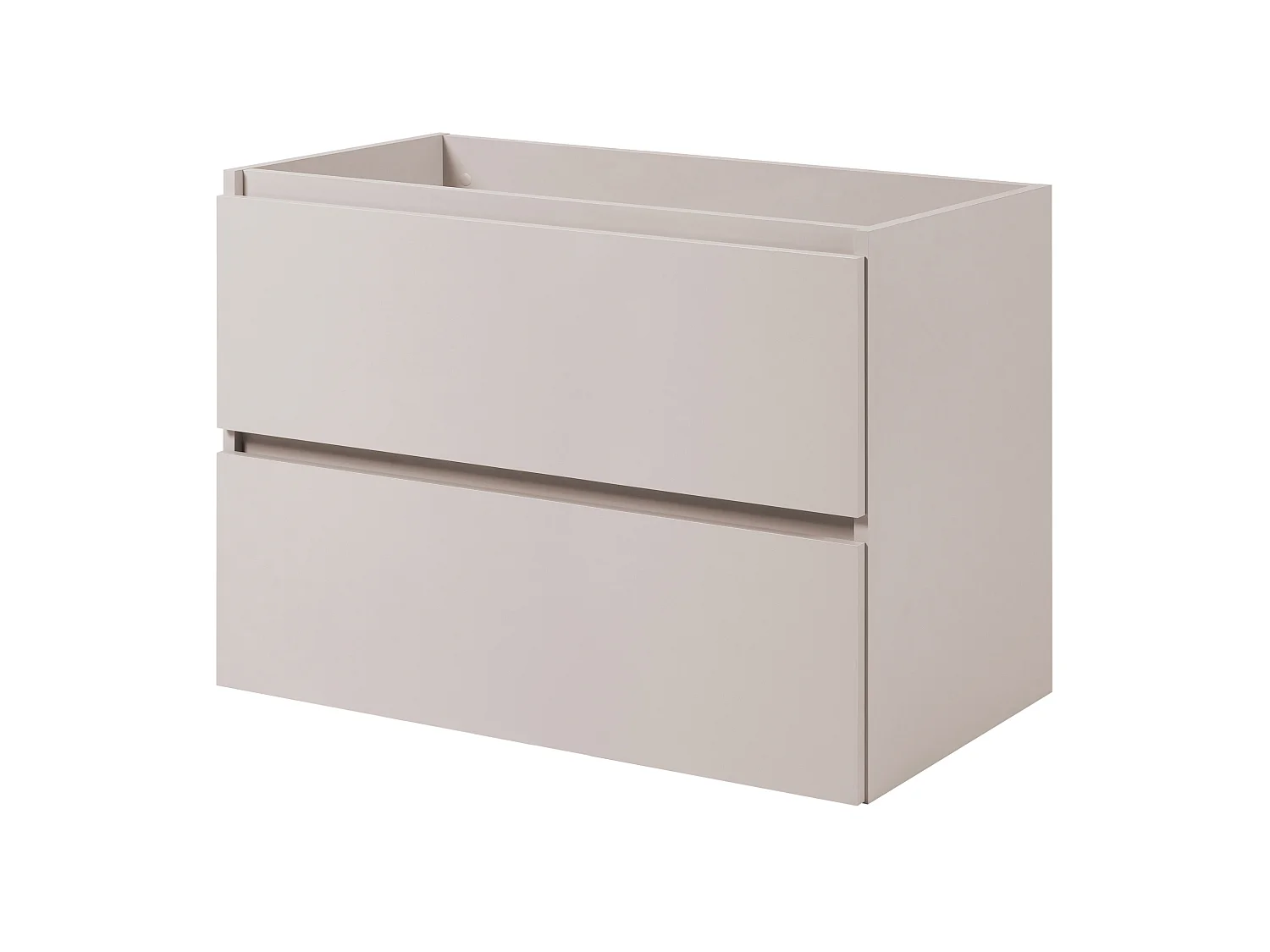Meuble de salle de bain suspendu, coloris cachemire, 80 x 46 x 60,7 cm, sans plan de travail