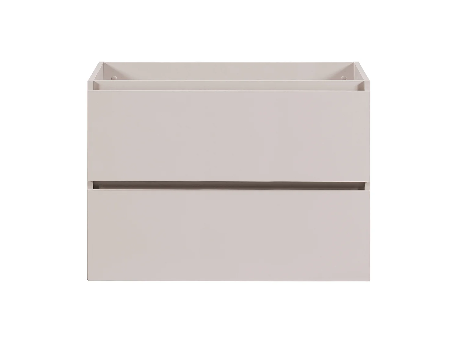 Meuble de salle de bain suspendu, coloris cachemire, 80 x 46 x 60,7 cm, sans plan de travail