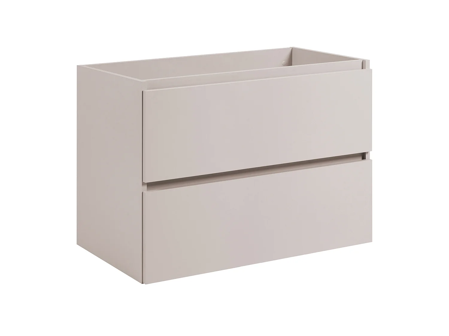 Meuble de salle de bain suspendu, coloris cachemire, 80 x 46 x 60,7 cm, sans plan de travail
