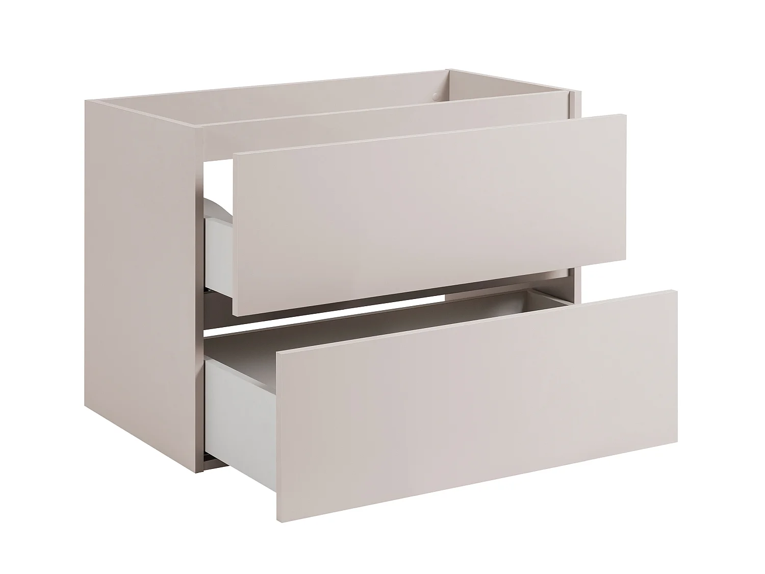 Meuble de salle de bain suspendu, coloris cachemire, 80 x 46 x 60,7 cm, sans plan de travail