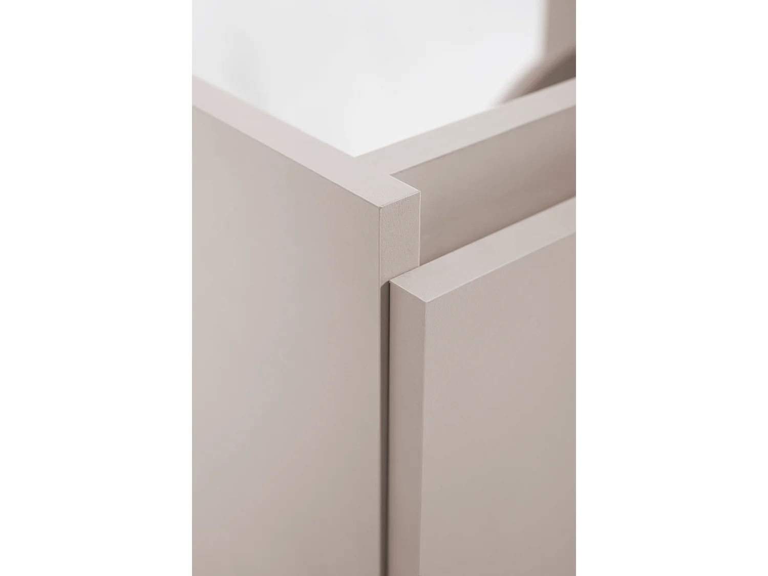 Meuble de salle de bain suspendu, coloris cachemire, 80 x 46 x 60,7 cm, sans plan de travail