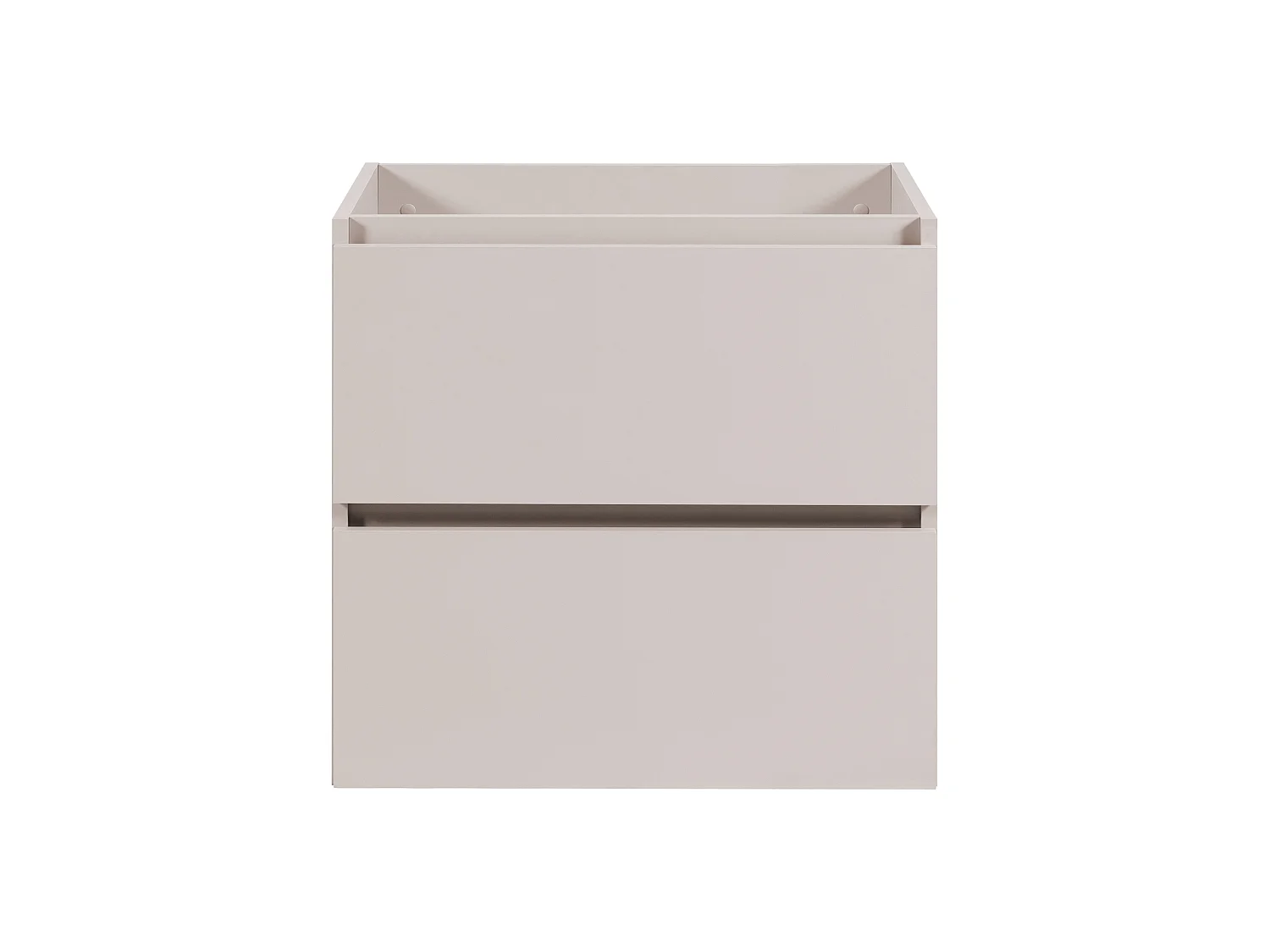 Wandhängender Badezimmerschrank, Farbe: Kaschmir, 60 x 46 x 60,7 cm, ohne Deckel