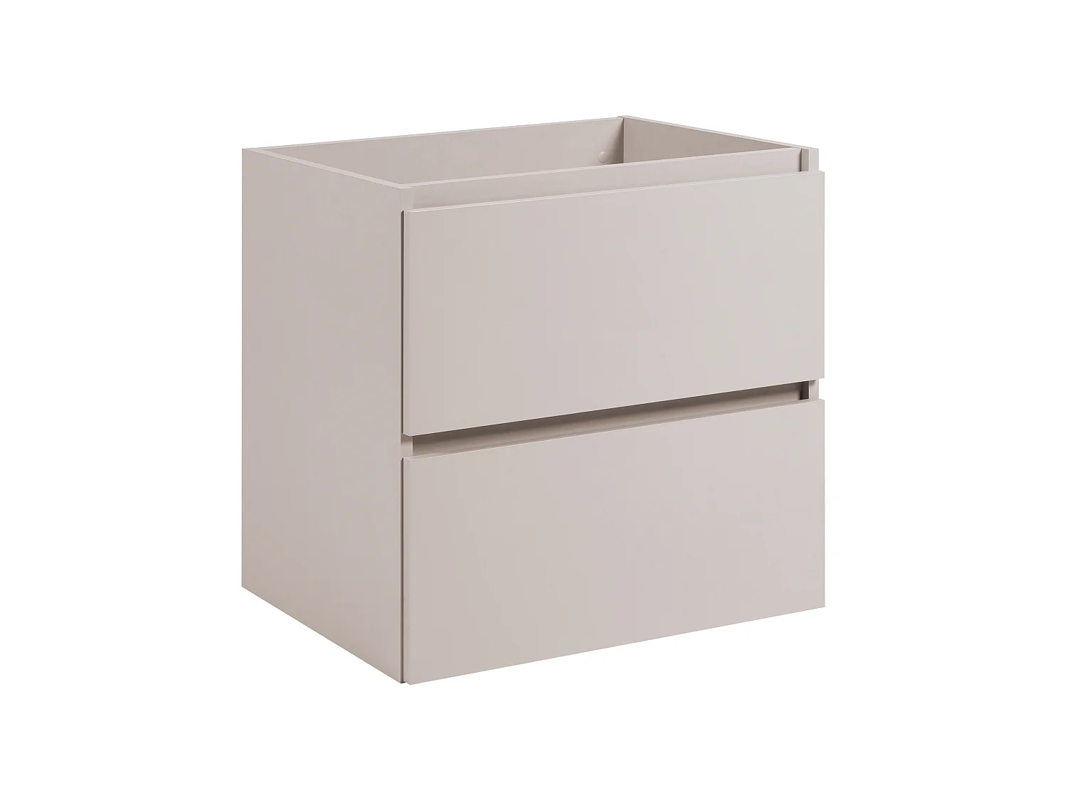 Wandhängender Badezimmerschrank, Farbe: Kaschmir, 60 x 46 x 60,7 cm, ohne Deckel
