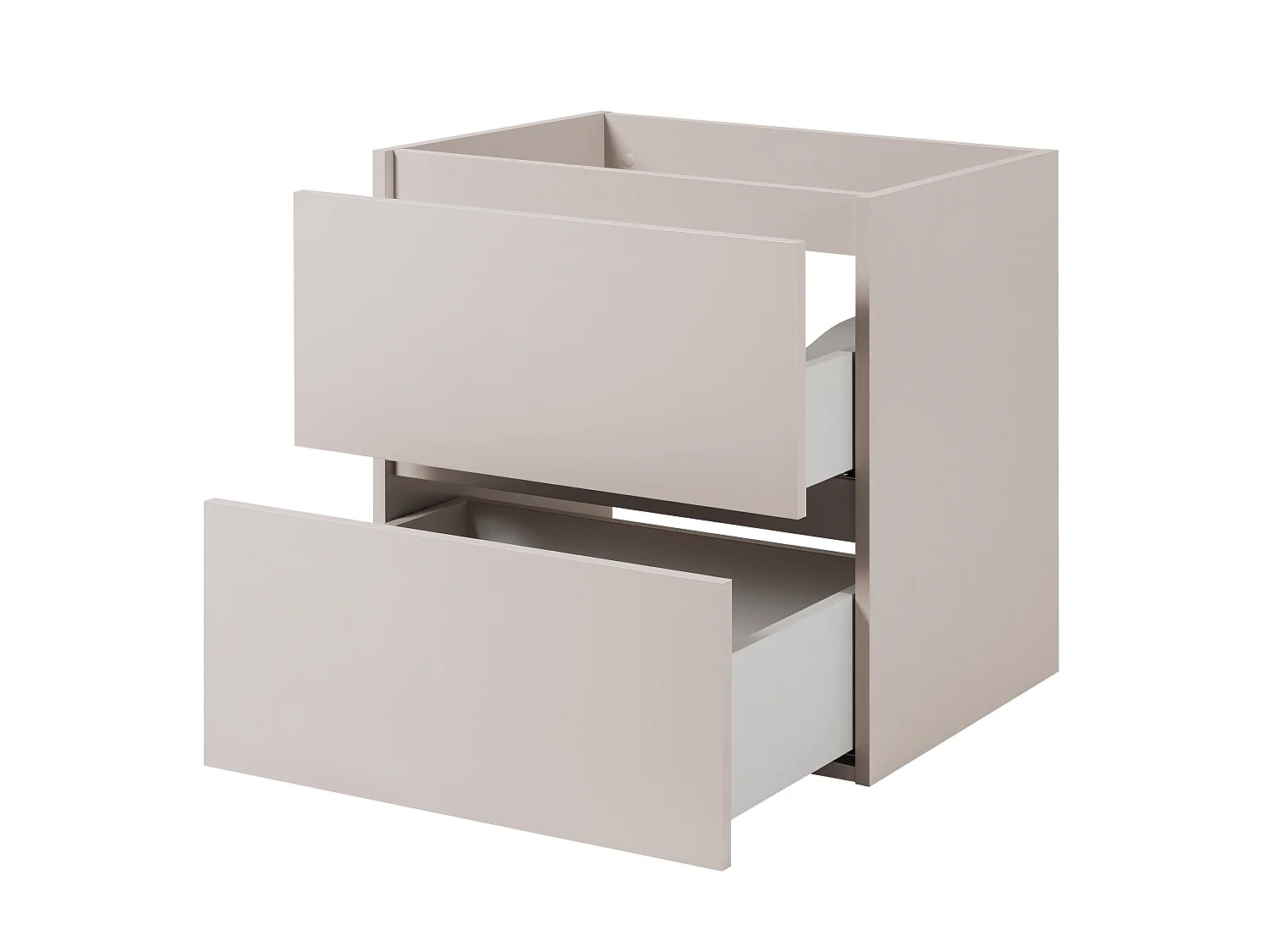 Wandhängender Badezimmerschrank, Farbe: Kaschmir, 60 x 46 x 60,7 cm, ohne Deckel