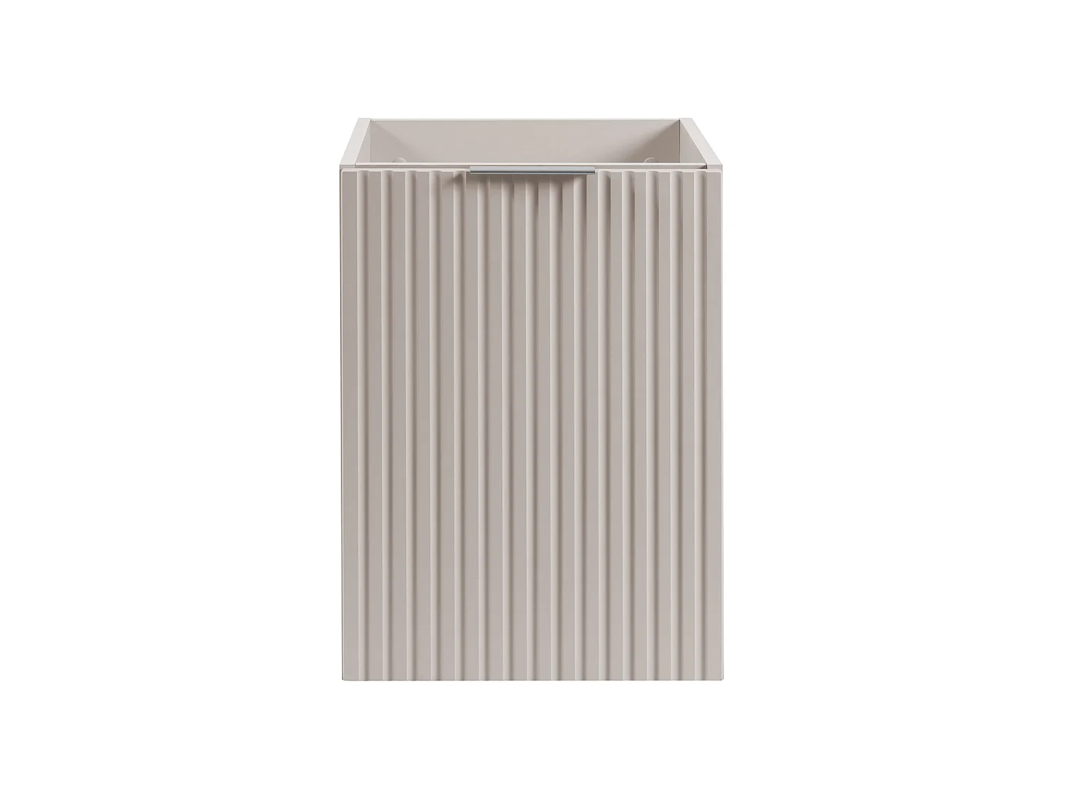 Meuble de salle de bain avec panier à linge, cachemire, 40 x 57 x 46 cm, poignées en argent