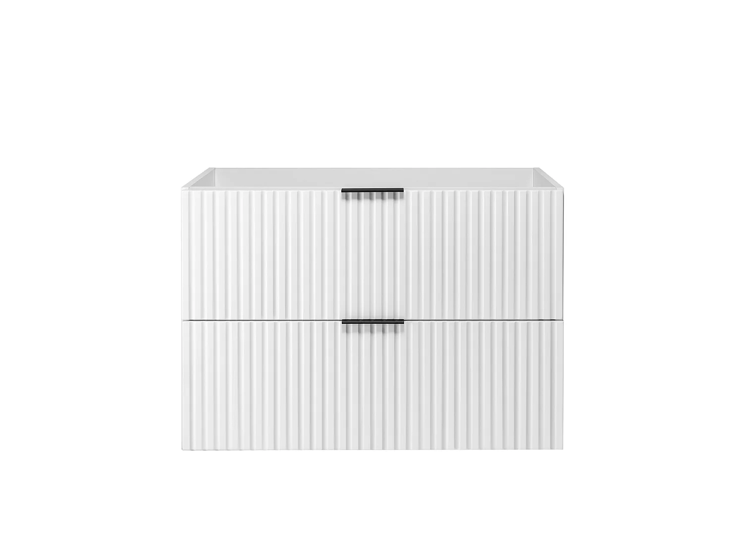 Wandhängender Badezimmerschrank, weiß / Arbeitsplatte aus weißem Marmor (MDF), 80 x 57 x 46 cm