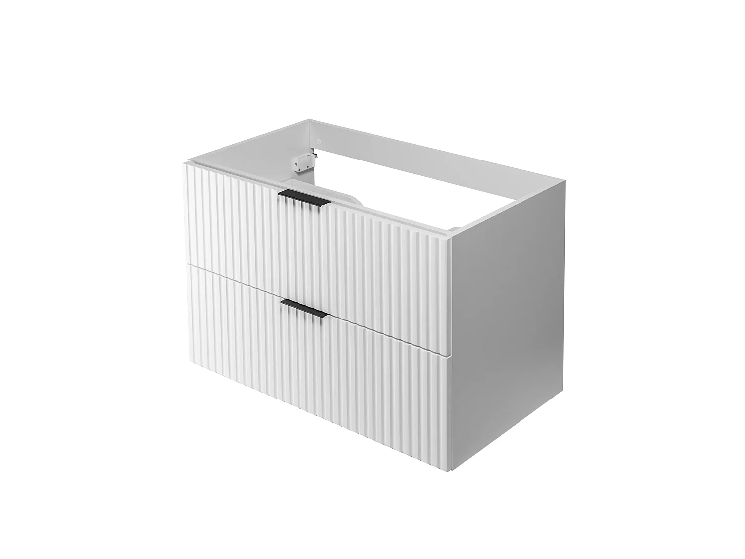 Wandhängender Badezimmerschrank, weiß / Arbeitsplatte aus weißem Marmor (MDF), 180 x 57 x 46 cm