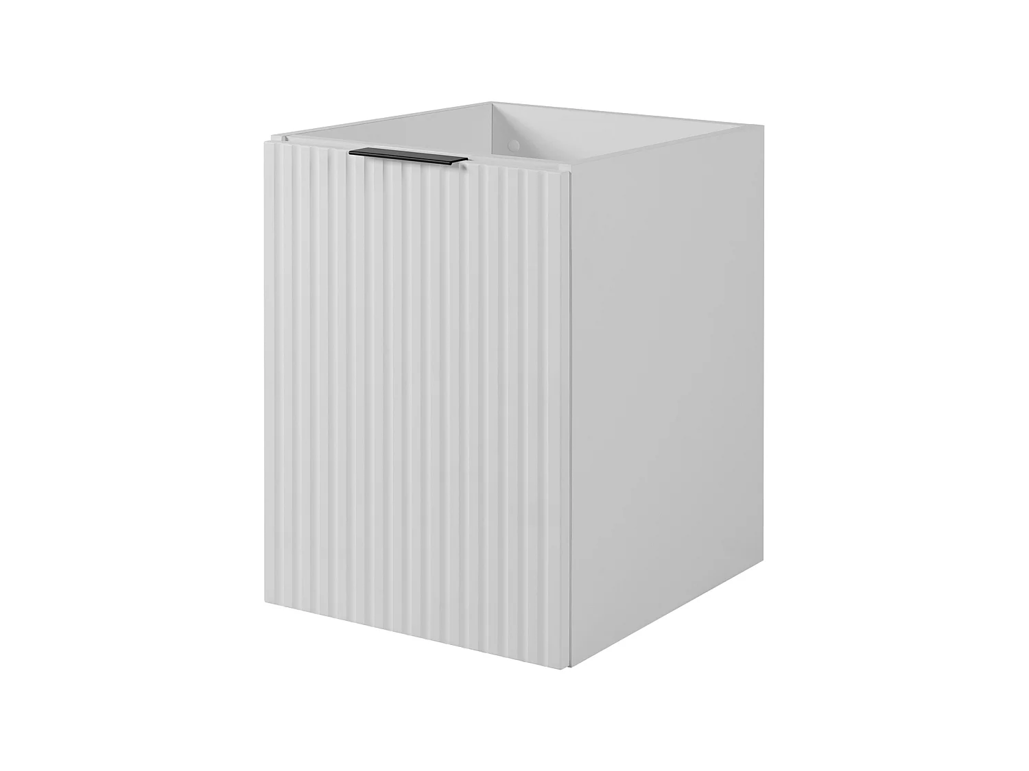 Meuble de salle de bain suspendu, blanc / plan de travail en marbre blanc (MDF), 120 x 57 x 46 cm