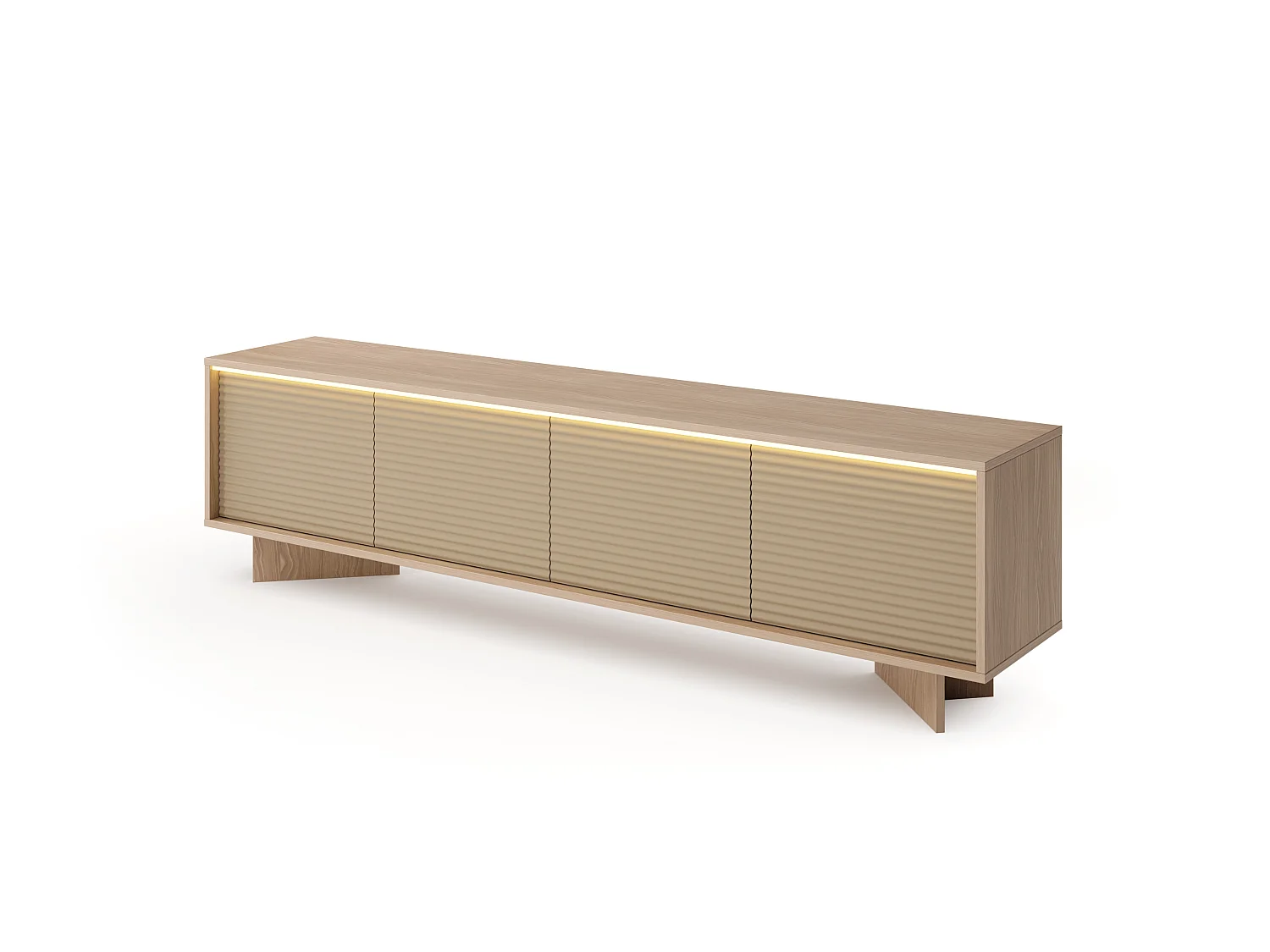 Fernsehschrank, Natur-Bolivar, 203,9 x 54,4 x 40 cm