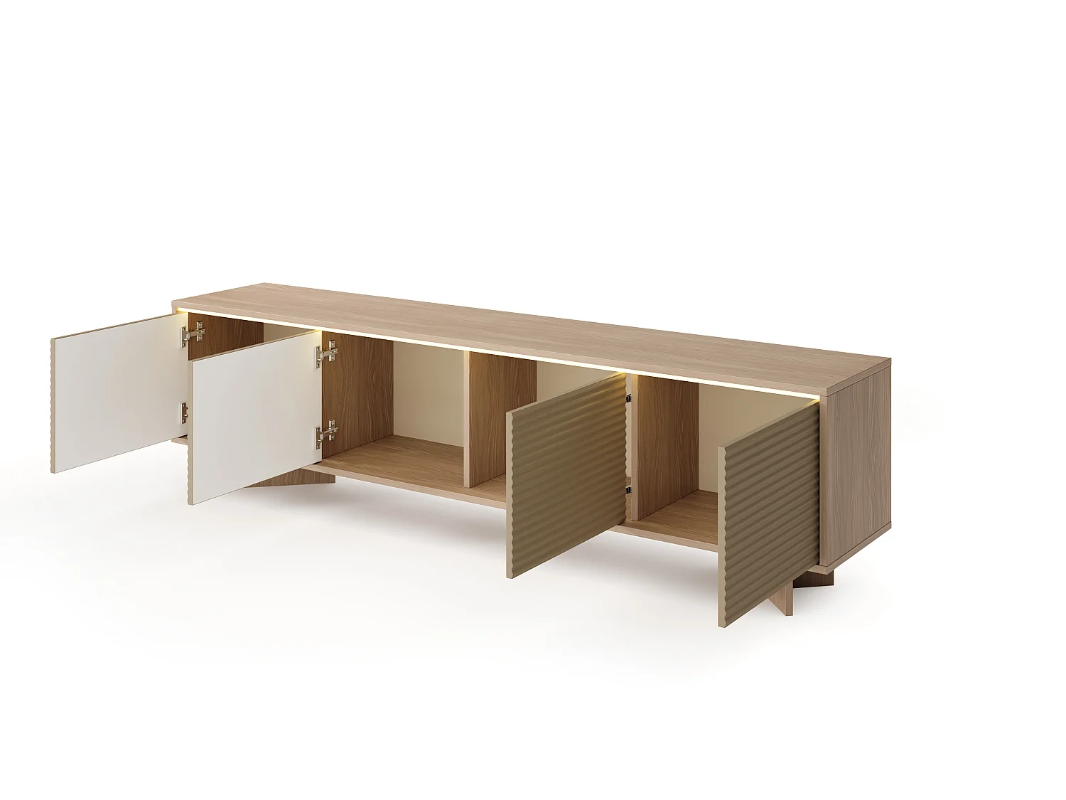 Fernsehschrank, Natur-Bolivar, 203,9 x 54,4 x 40 cm
