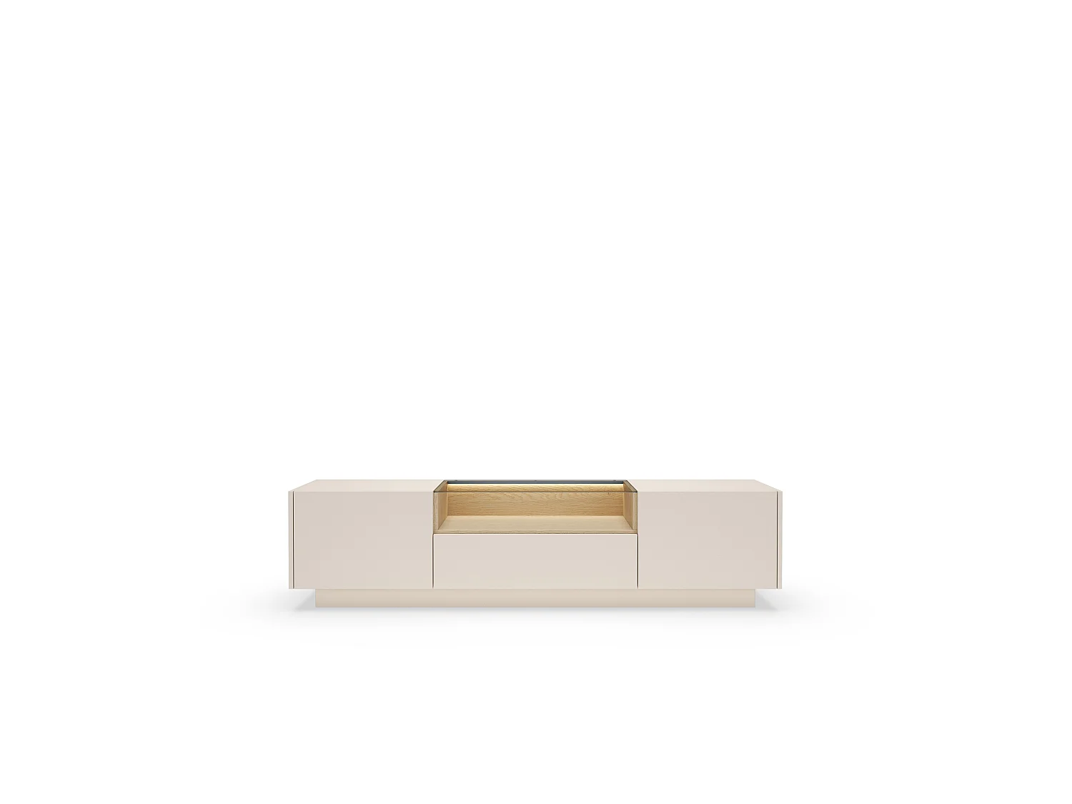TV-Schrank, beige + cremona Eiche, 176,4 x 43,4 x 39,5 cm