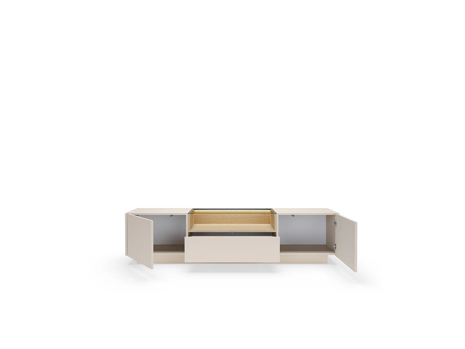 TV-Schrank, beige + cremona Eiche, 176,4 x 43,4 x 39,5 cm
