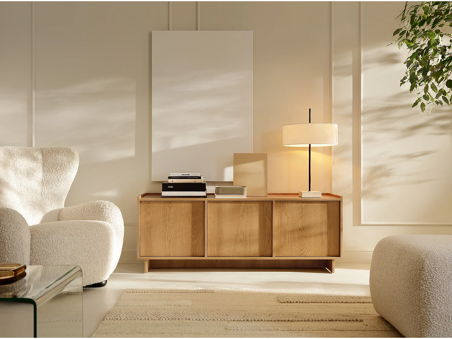 TV Schrank, karamellfarbene Eiche, 147 x 55 x 39 cm