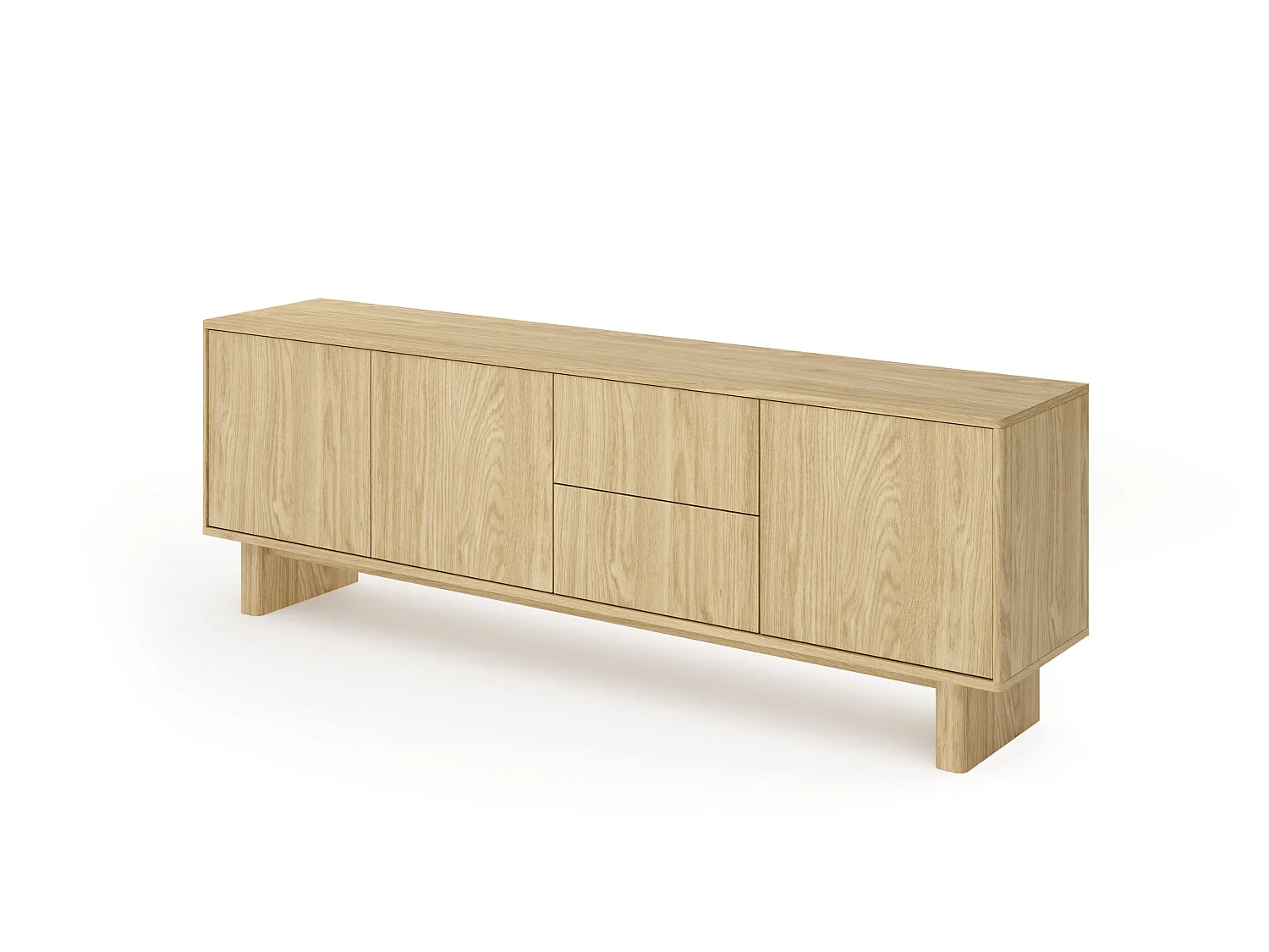 Fernsehschrank, geölte Eiche, 183,3 x 61,7 x 38,1 cm