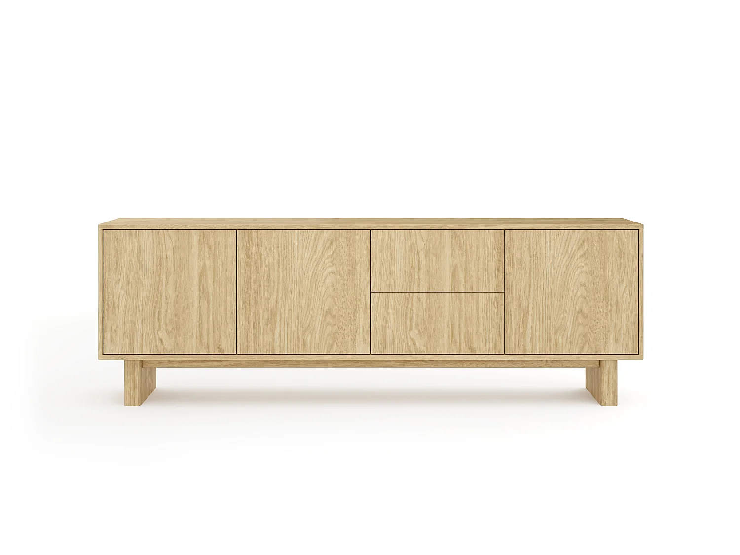 Fernsehschrank, geölte Eiche, 183,3 x 61,7 x 38,1 cm