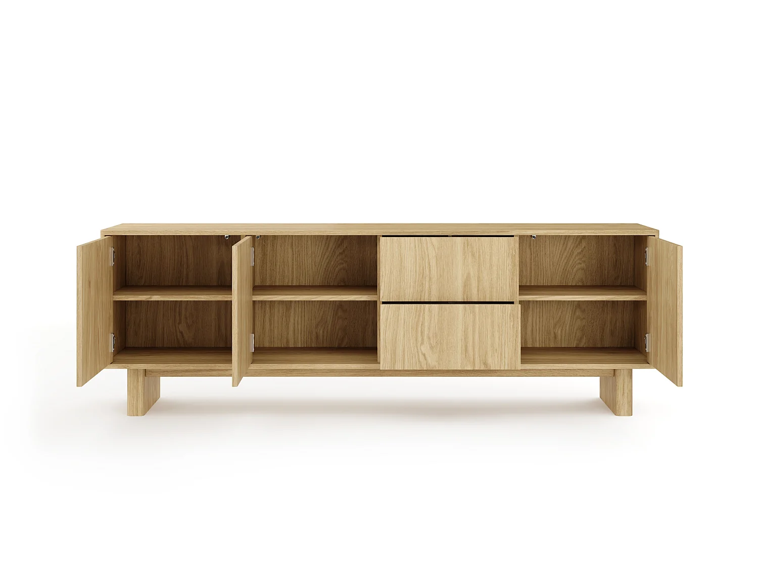 Fernsehschrank, geölte Eiche, 183,3 x 61,7 x 38,1 cm