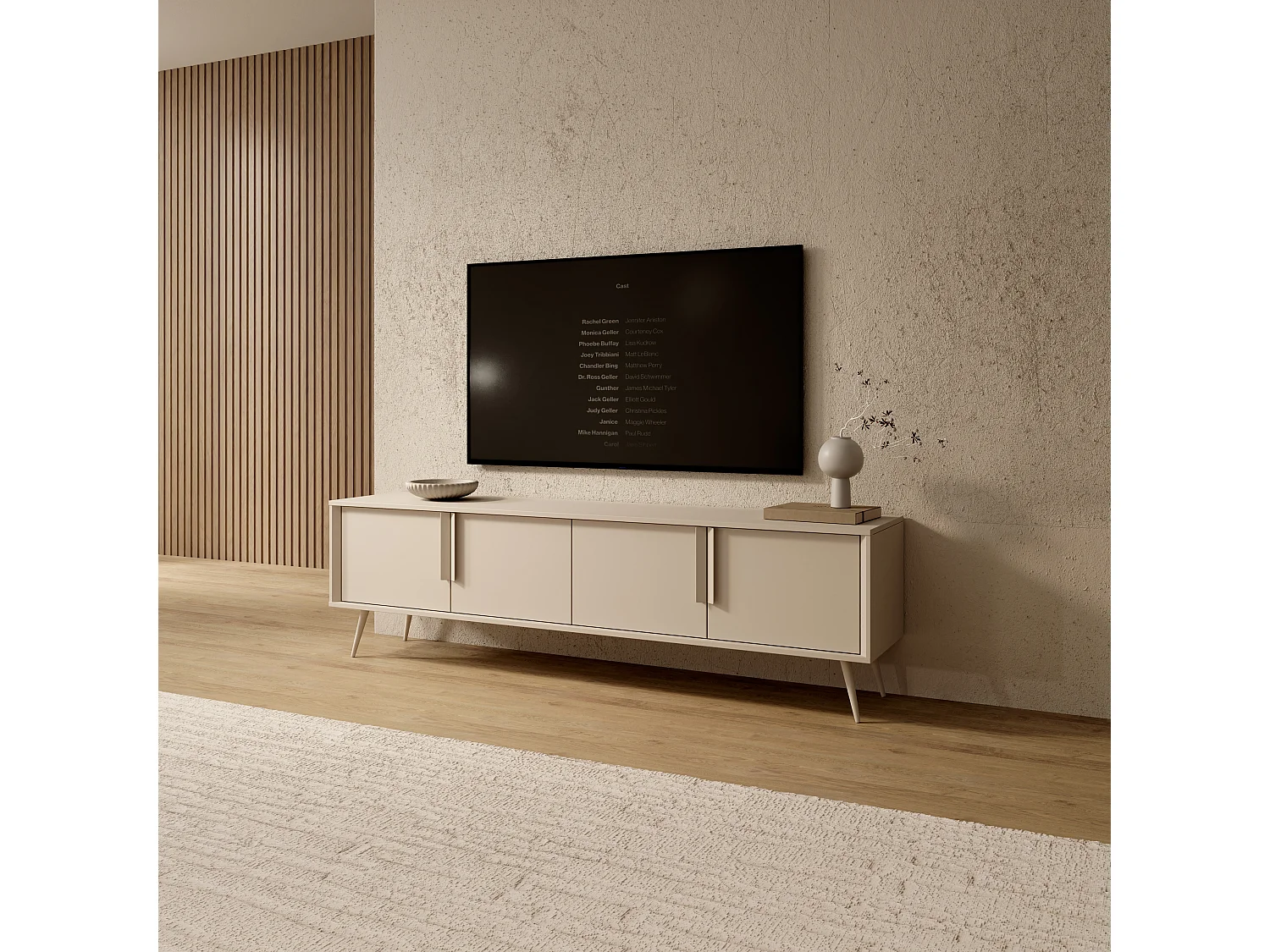 TV-Schrank, Kaschmir, 186,5 x 54,2 x 40 cm