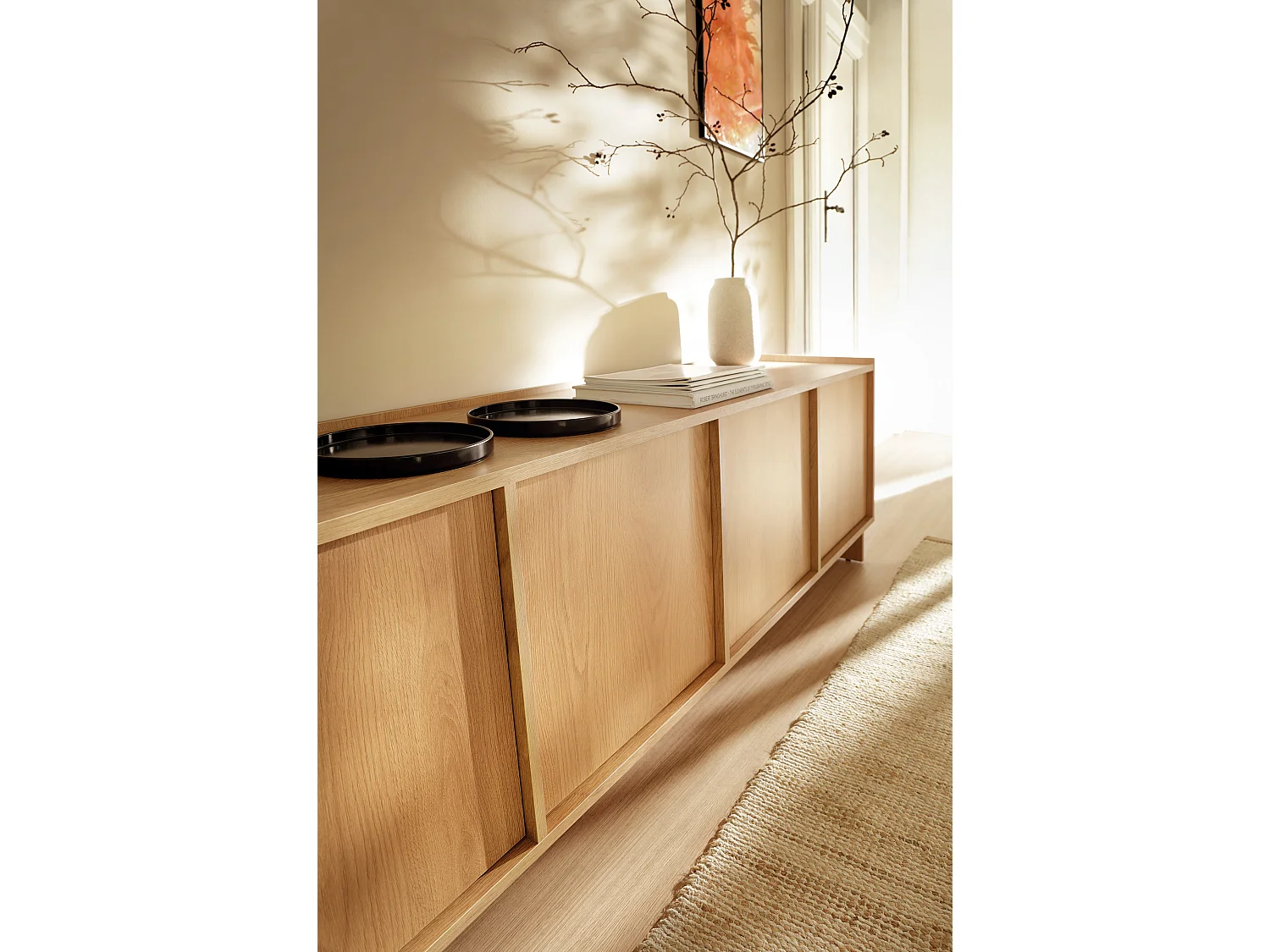 TV Schrank, karamellfarbene Eiche, 195 x 55 x 39 cm