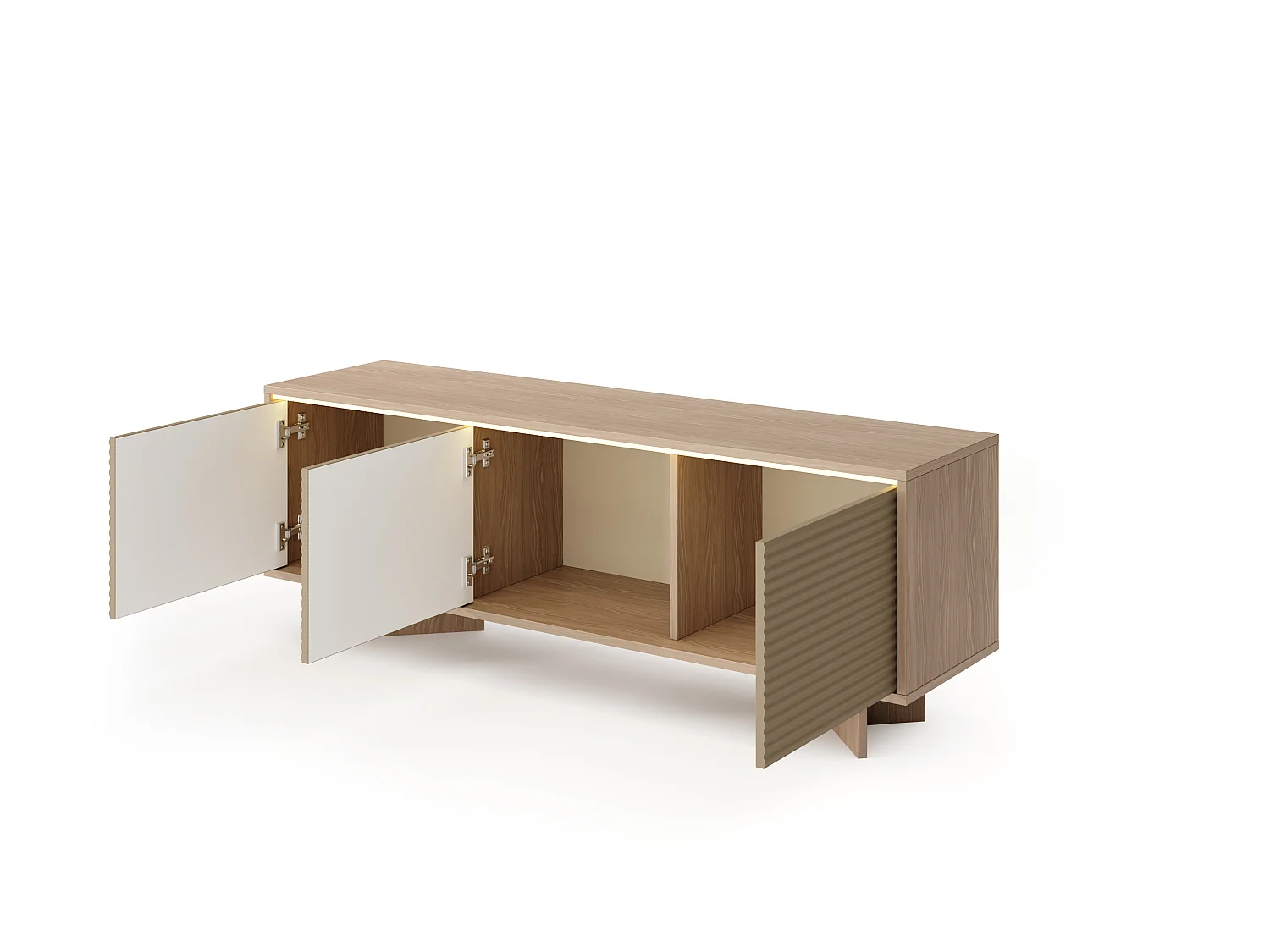 Fernsehschrank, Natur-Bolivar, 153,9 x 54,4 x 40 cm