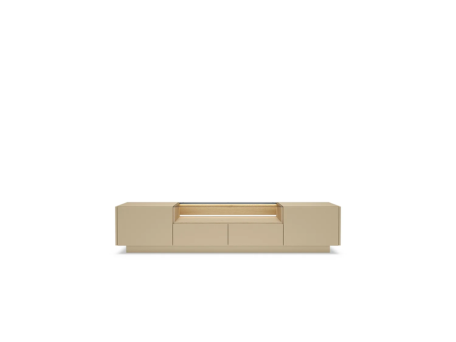 TV-Schrank, Kakao + Cremona-Eiche, 203 x 43,4 x 39,5 cm