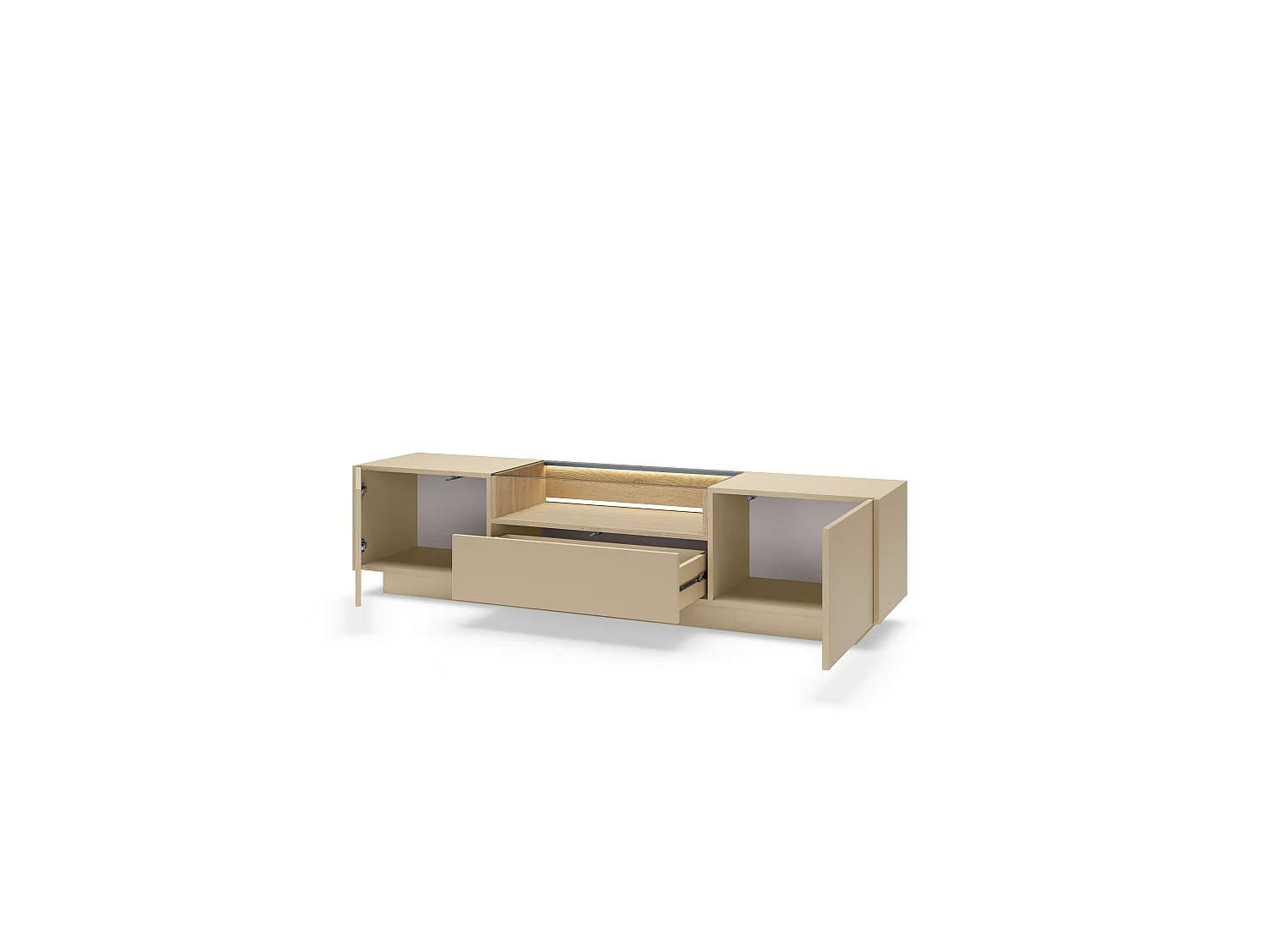 TV-Schrank, Kakao + Cremona-Eiche, 176,4 x 43,4 x 39,5 cm
