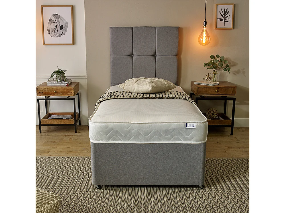 The Pluto Stress-Free Essentials 17cm Deep White Border  Hybrid Spring Mattress