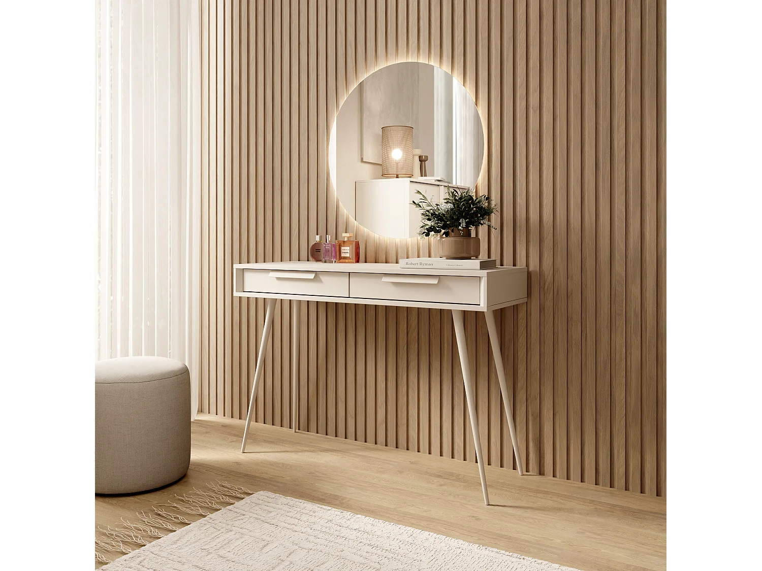 Coiffeuse, cachemire, 110,2 x 78 x 40 cm